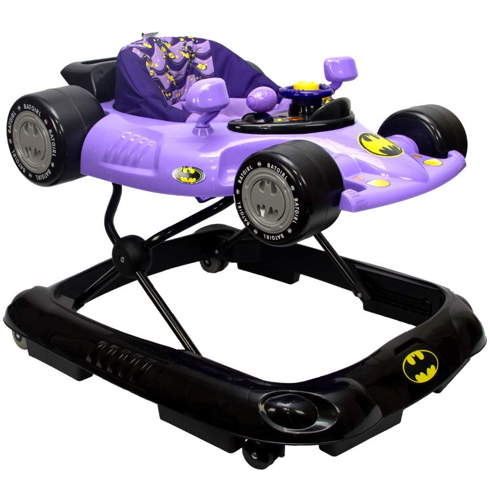 KidsEmbrace Batgirl Baby Activity Walker with Music & Lights - DC Comics Themed Push Car for Toddlers, Purple | Encourages Early Walking & Playtime Fun