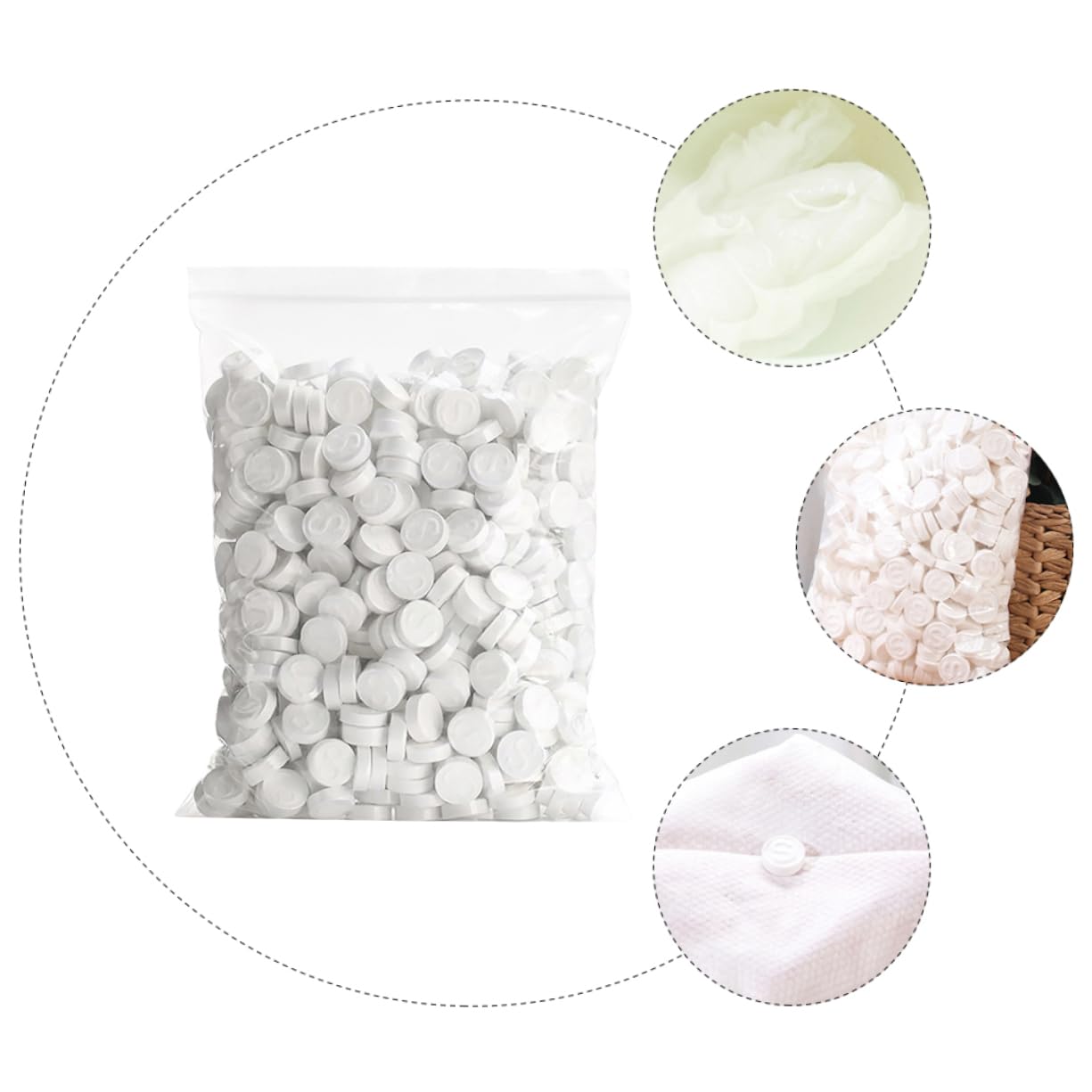 Compressed Facial Mask Paper 500pcs - DIY Face Care for Women, Skin Care & Makeup Removal - Spa & Travel Use
