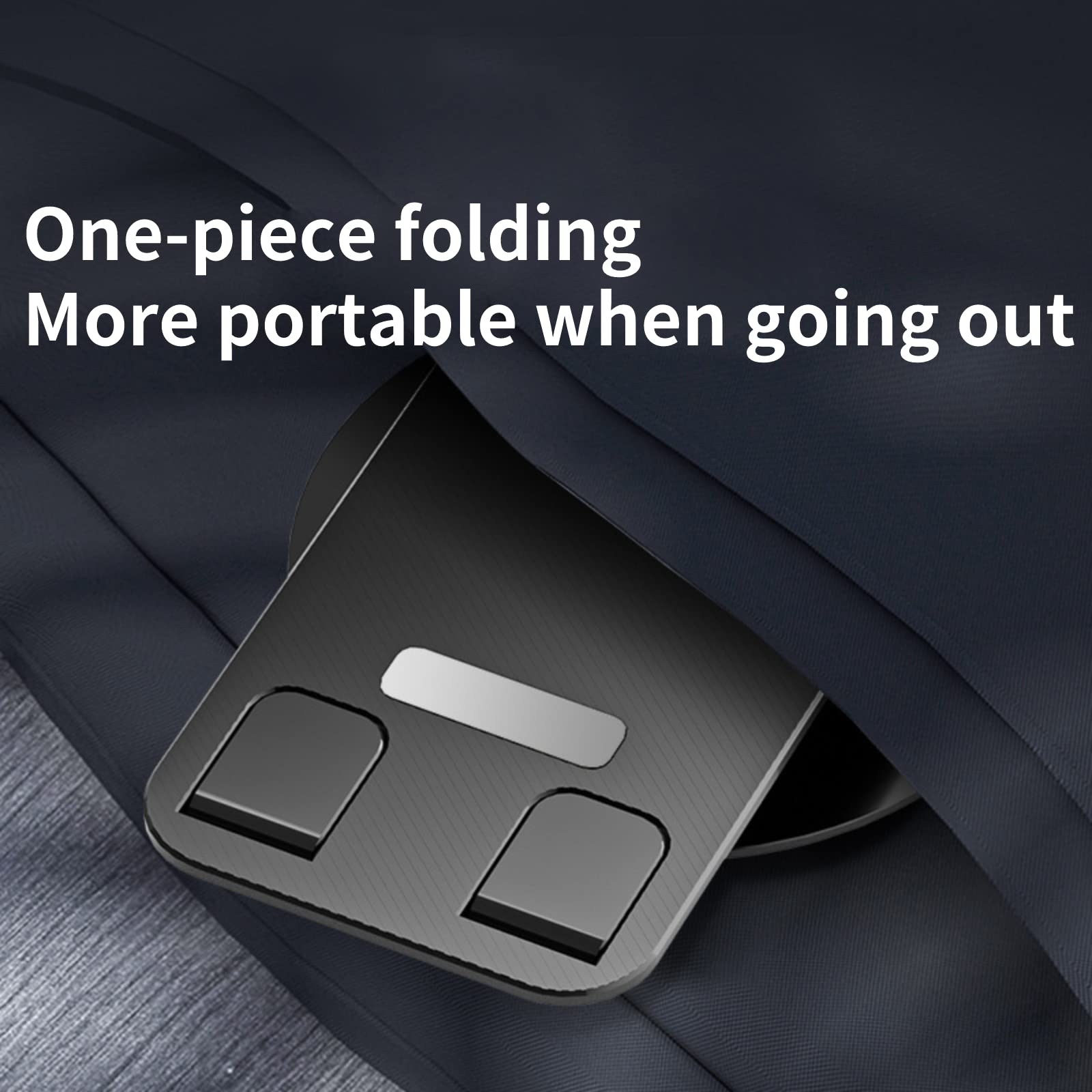 Portable Aluminum Foldable Phone Stand Holder with 360° Rotating Base - Adjustable Height & Angle - Perfect for Home Office, Video Calls, Watching Movies & Hands-Free Use (Compatible with All Smartphones)