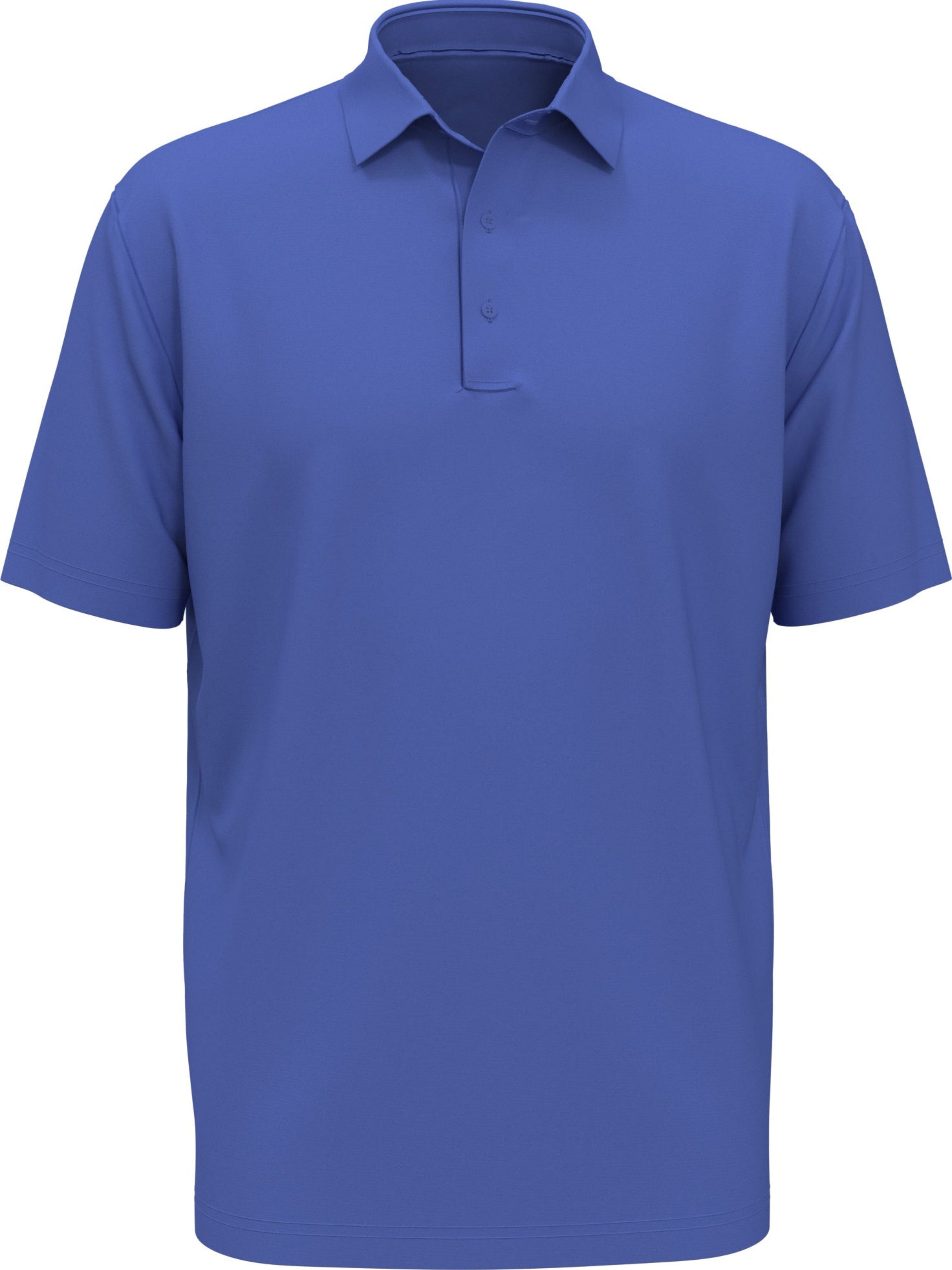 Men's Micro Hex Solid Golf Polo Shirt - Breathable Quick-Dry Performance Tee for Golf, Casual Wear & Outdoor Activities
