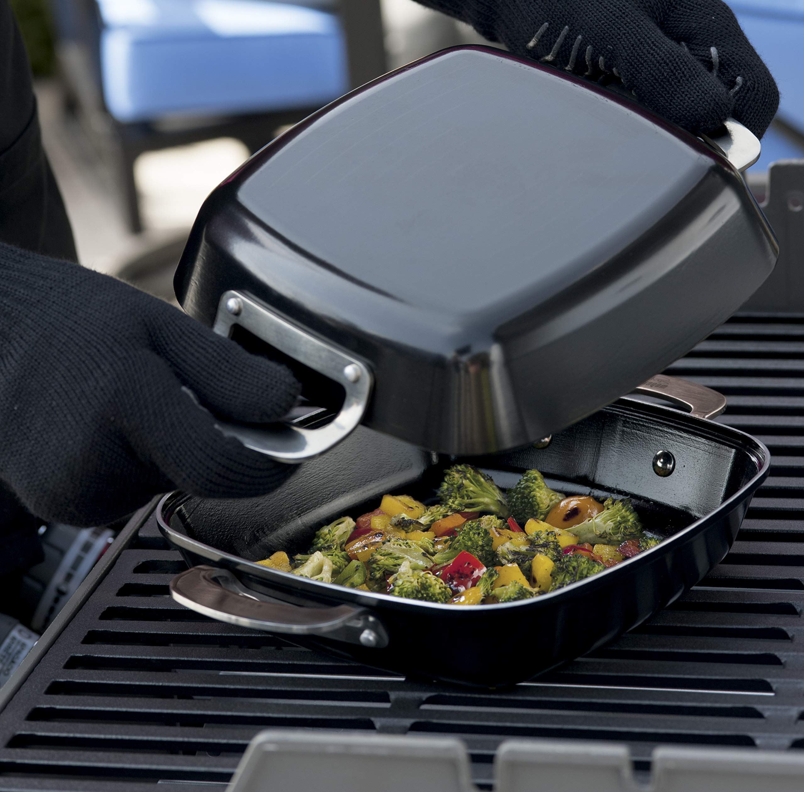 Weber 6732 Style Ceramic-Coated Nonstick Cookware Set - 10-Piece Pots and Pans for Healthy Cooking | Perfect for Frying, Sautéing & Baking | Oven & Dishwasher Safe