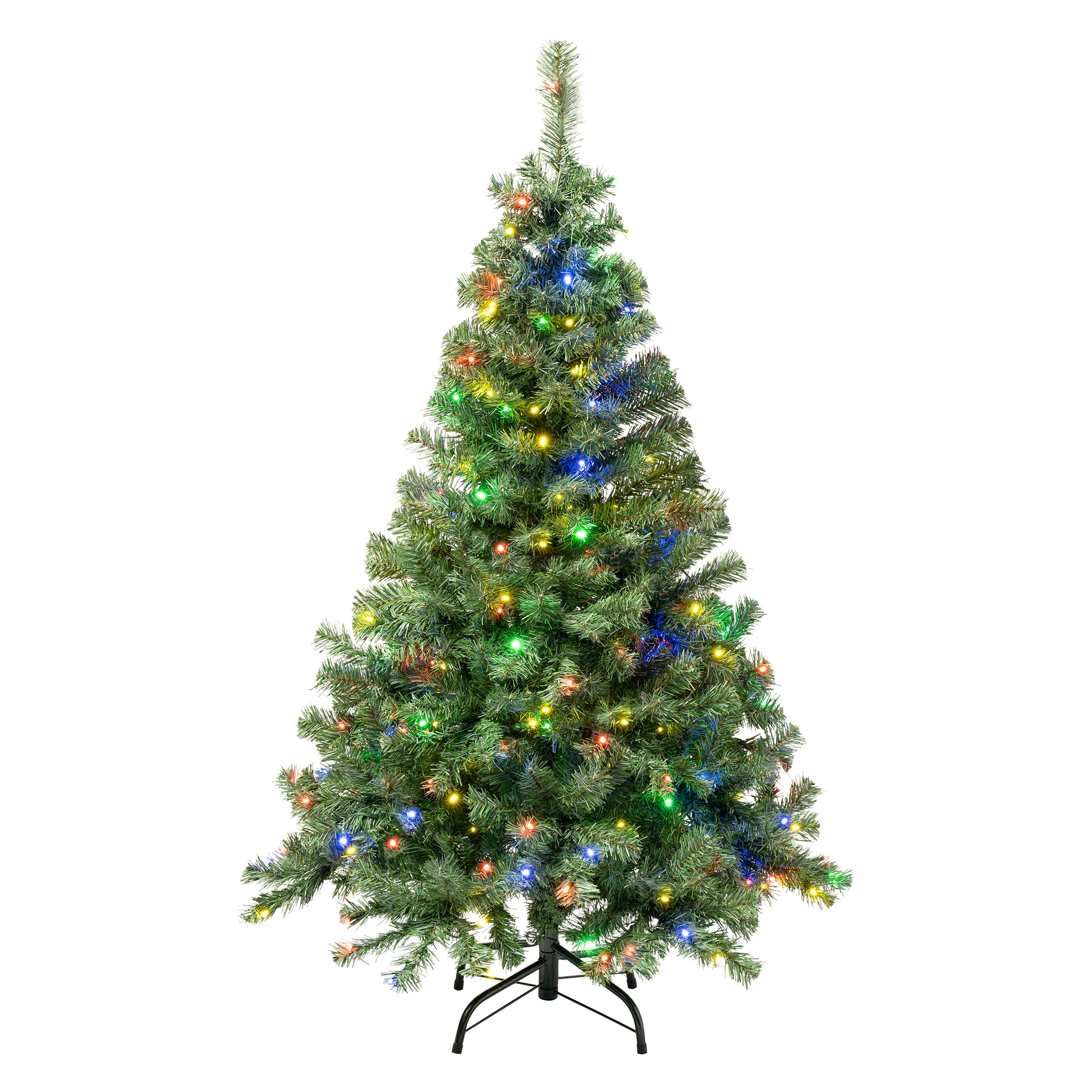 4.5 ft Pre-Lit Sagamore Christmas Tree with 500 Multi-Color LED Lights - Perfect for Holiday Home Decor & Festive Indoor Decorations