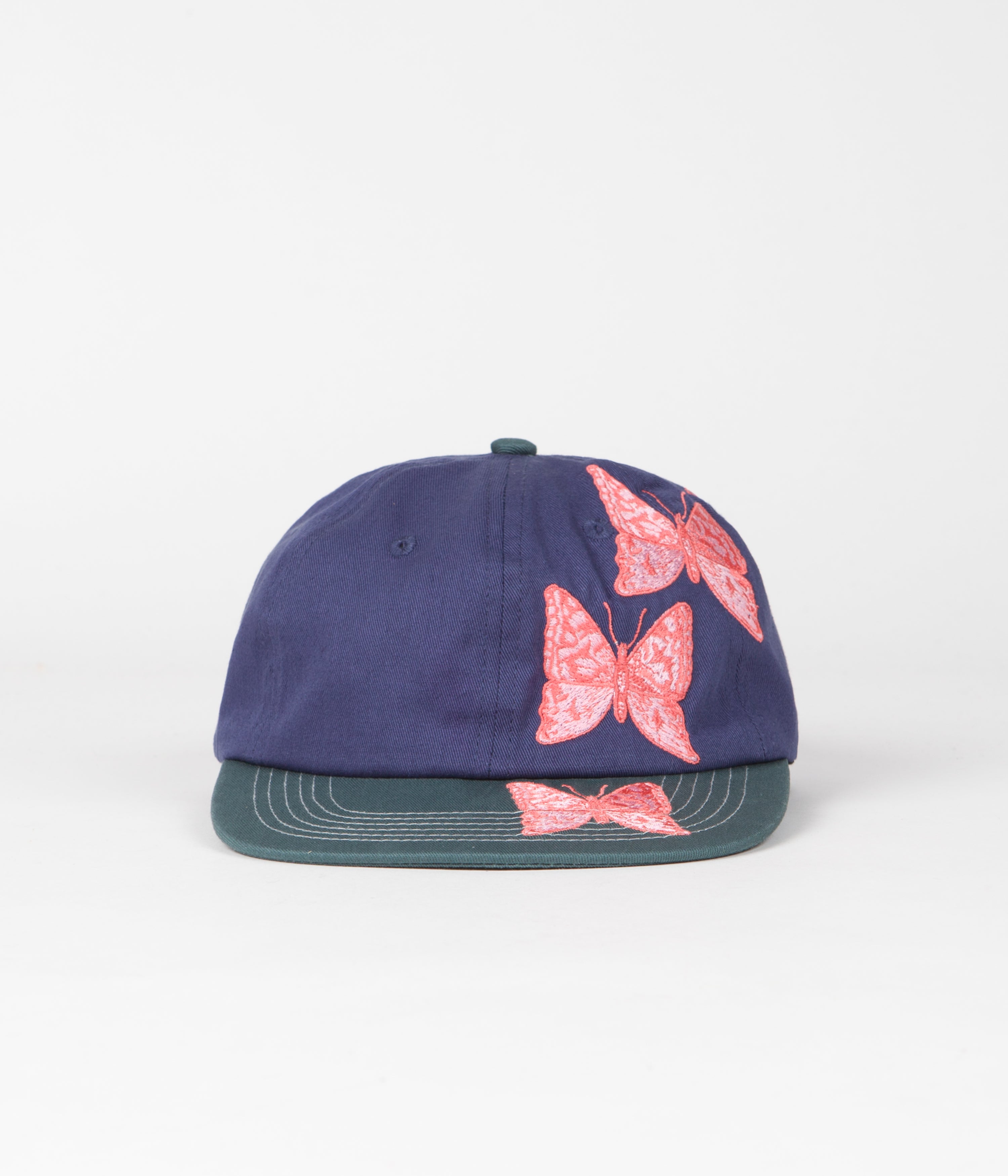 Butter Goods Butterfly Cap Navy & Forest - Stylish Snapback Hat for Men & Women - Perfect for Streetwear, Hip Hop Fashion & Outdoor Activities