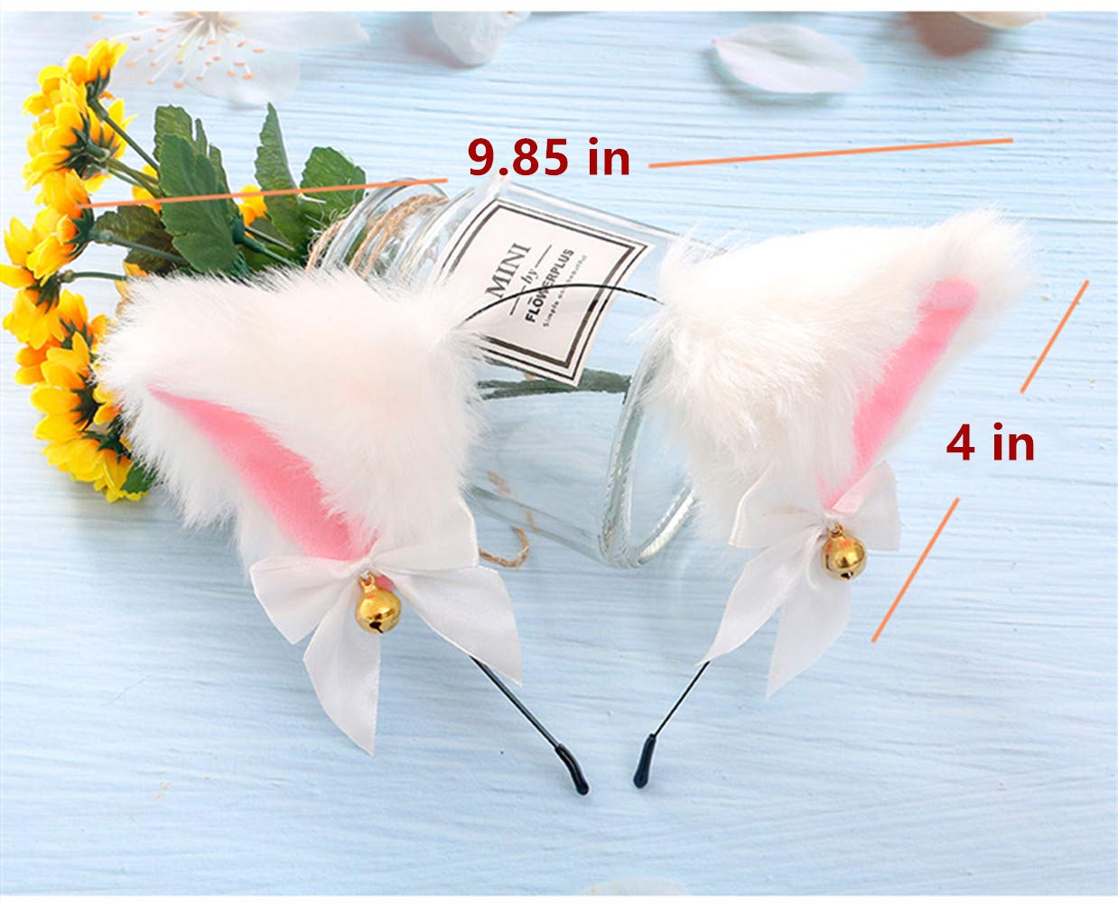 Fxaelian Animal Fox Cat Dog Ears Headband - Cute Furry Cosplay Costume Accessories for Halloween, Party, Anime Conventions & Dress Up Play