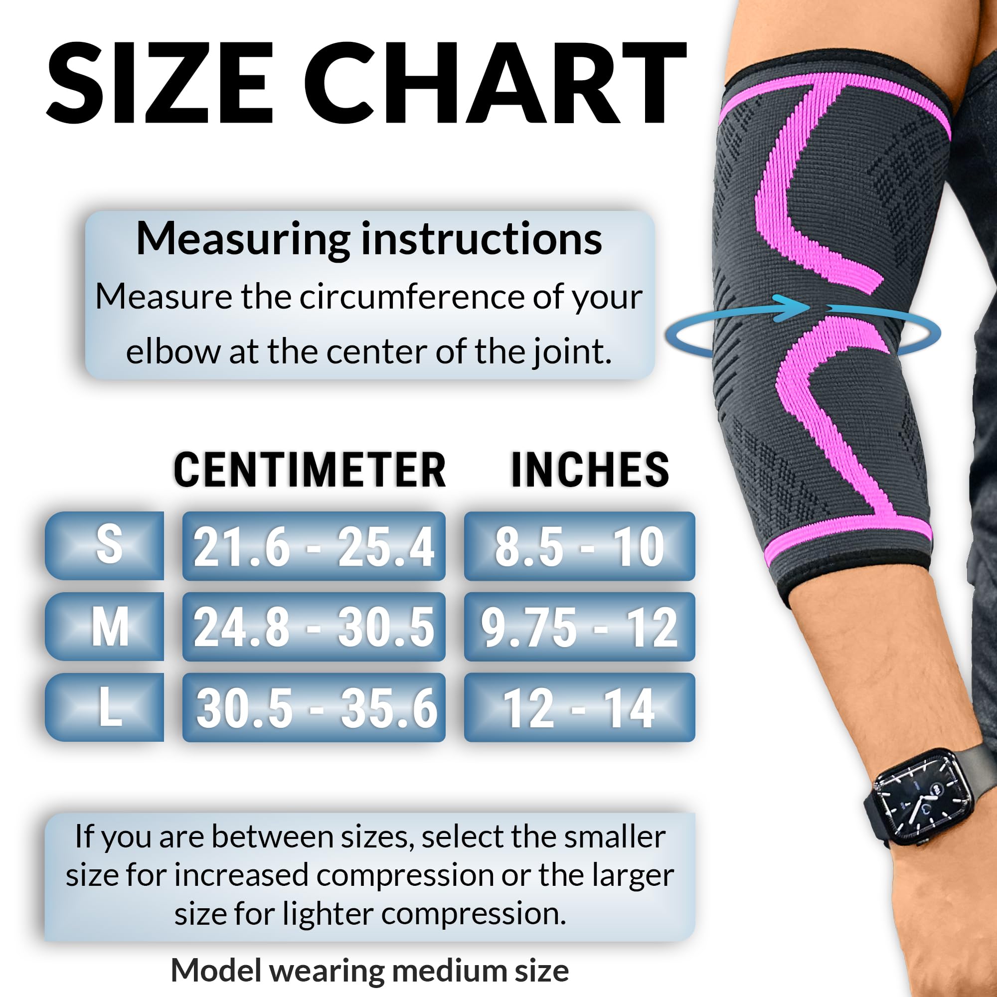 360 RELIEF Compression Elbow Support Sleeve - 1 Pack for Men, Women & Kids - Tennis Elbow & Golfers Elbow Brace for Sports, Fitness, Gym & Weightlifting - Large Size, Pink with Free Laundry Bag - Perfect for Pain Relief During Workouts & Daily Activities
