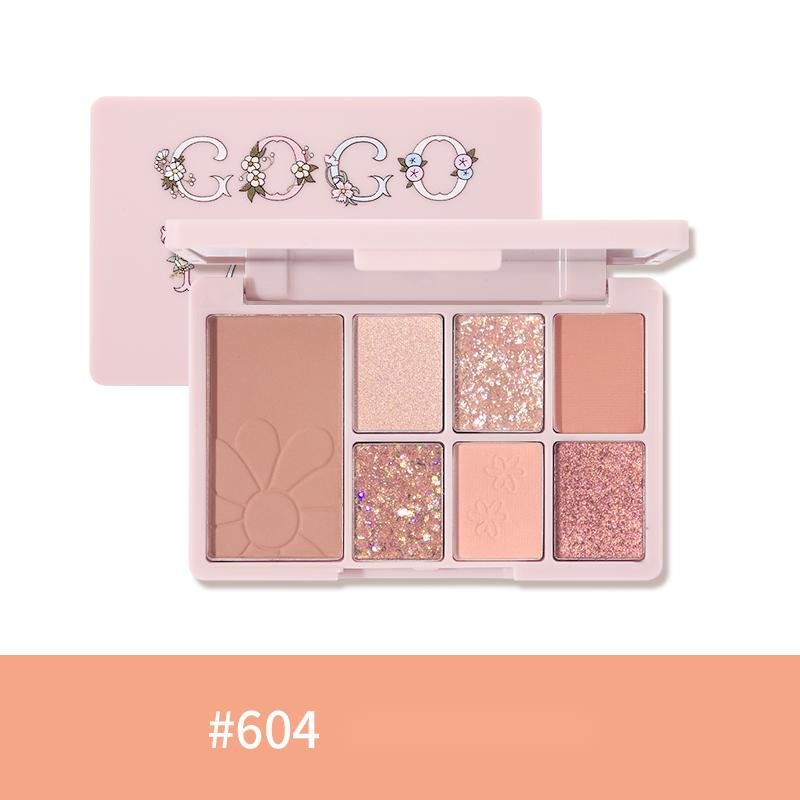 GOGOTALES 7-Color Blossoming Eyeshadow Palette - Highly Pigmented, Long-Lasting Makeup for Day & Night Looks - Perfect for Parties, Weddings & Everyday Wear