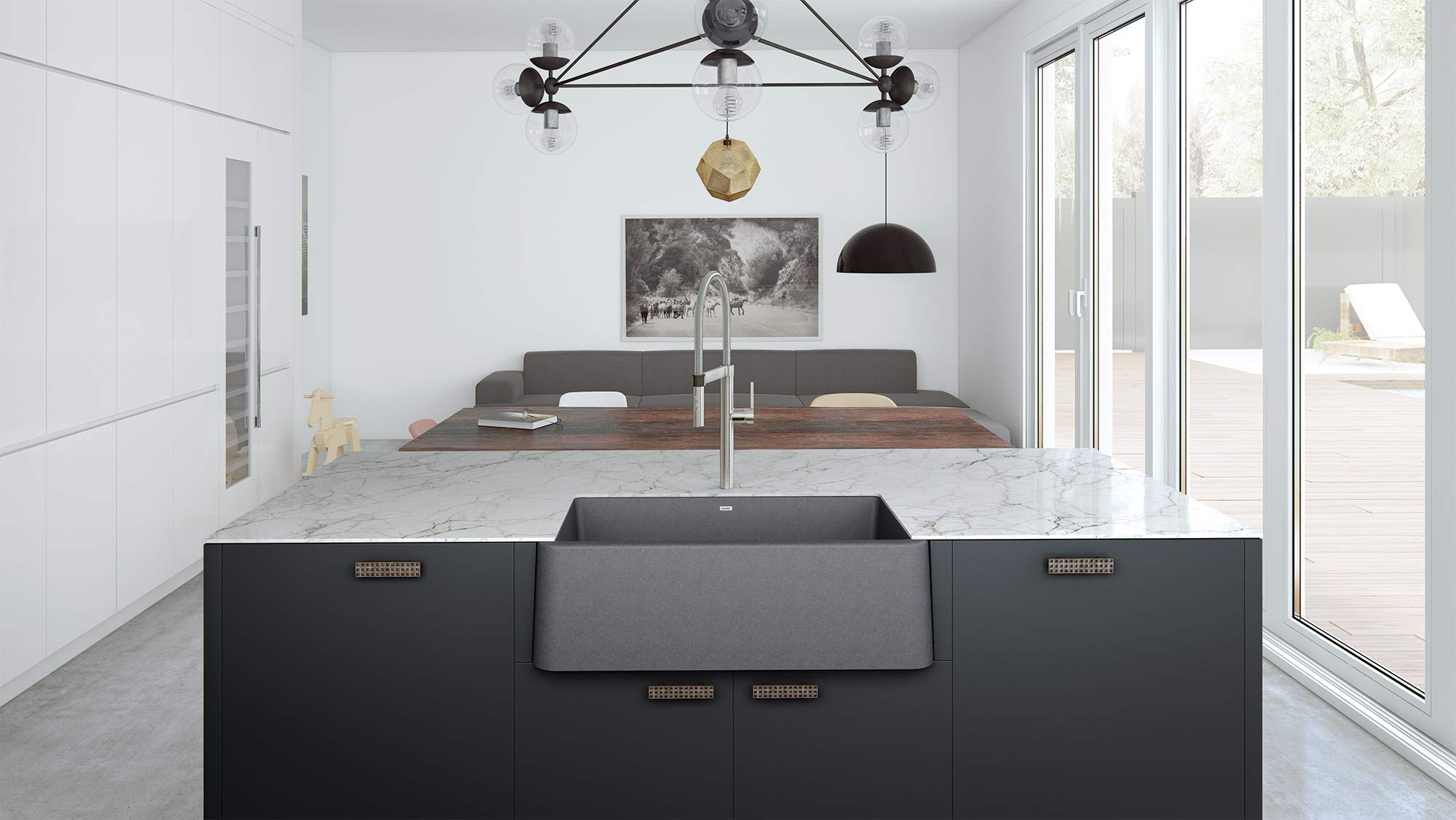 BLANCO Kitchen Sink with Drainboard - Perfect for Modern Homes