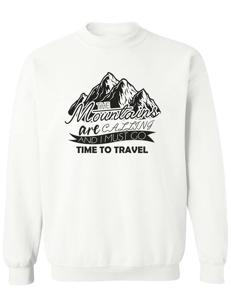 Mountains Are Calling Women's Sweatshirt - Cozy Pullover Hoodie for Hiking, Camping & Outdoor Adventures | SPIdeals Designs