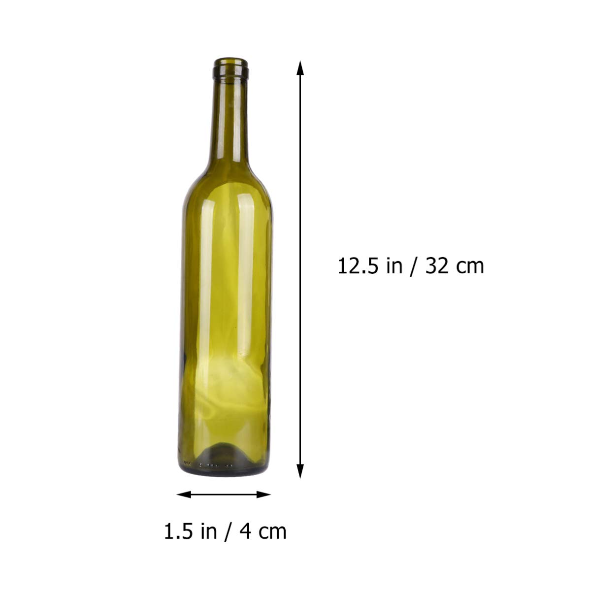 Veemoon Glass Bottle Vase Candle Holder - Handcrafted Dark Green Unique Decor for Wine Bottle, Flower Pot, Home & Wedding Centerpiece