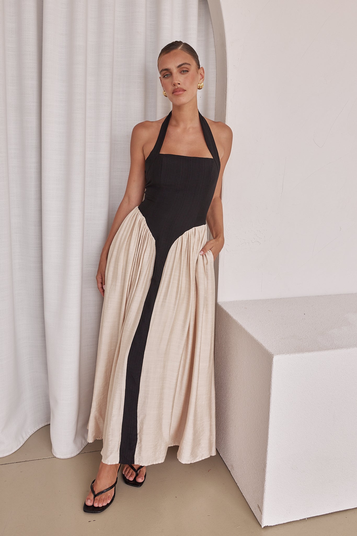 Sammi Maxi Dress for Women - Elegant Long Flowy Black Dress for Summer, Beach, Party & Evening Wear