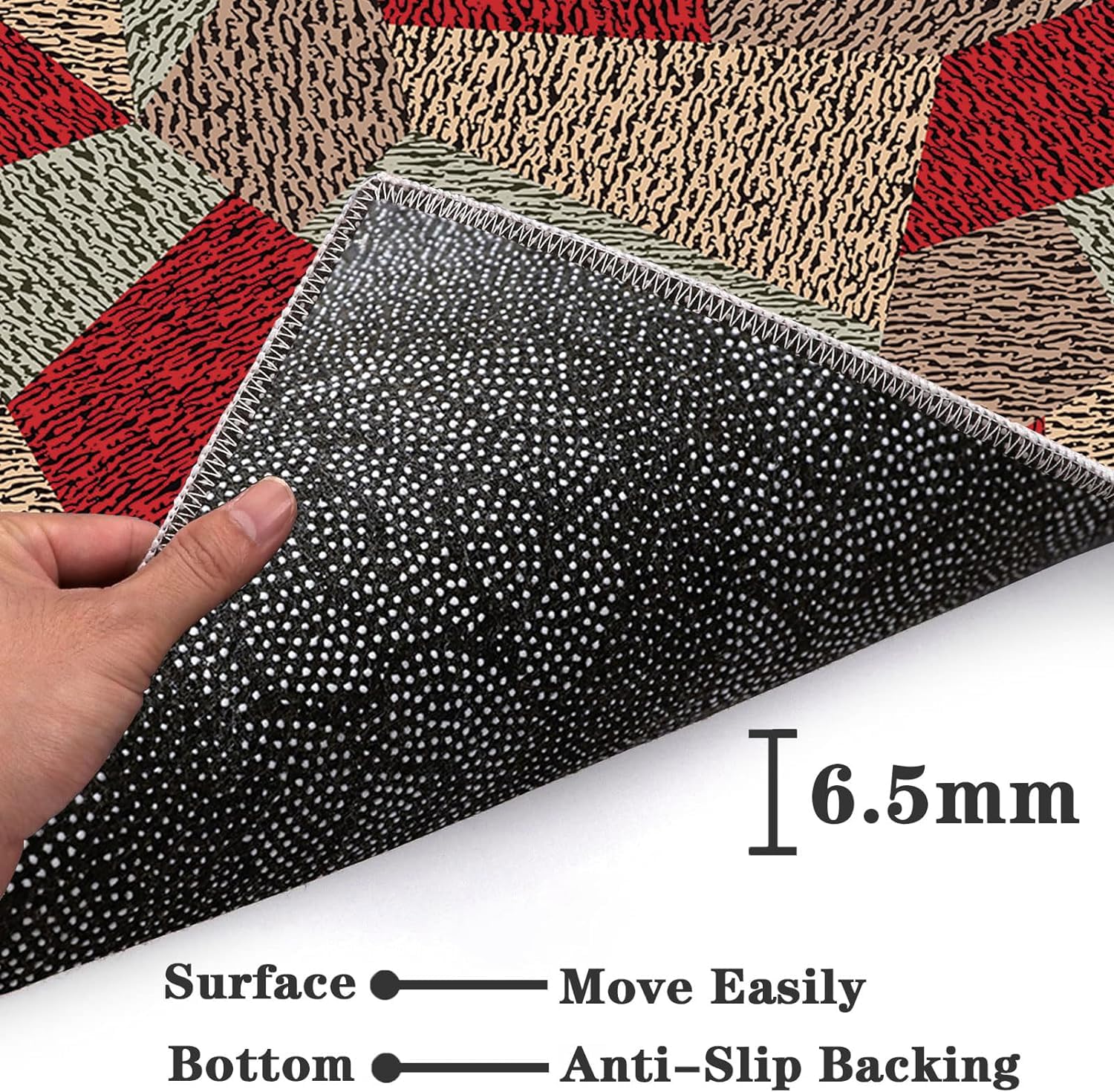 Non-Slip Round Drum Rug Office Chair Mat - 160cm Floor Protector for Hardwood & Carpet | Perfect for Home Office, Gaming & Workspace | Durable Chair Mat for Rolling Chairs & Desk Setup