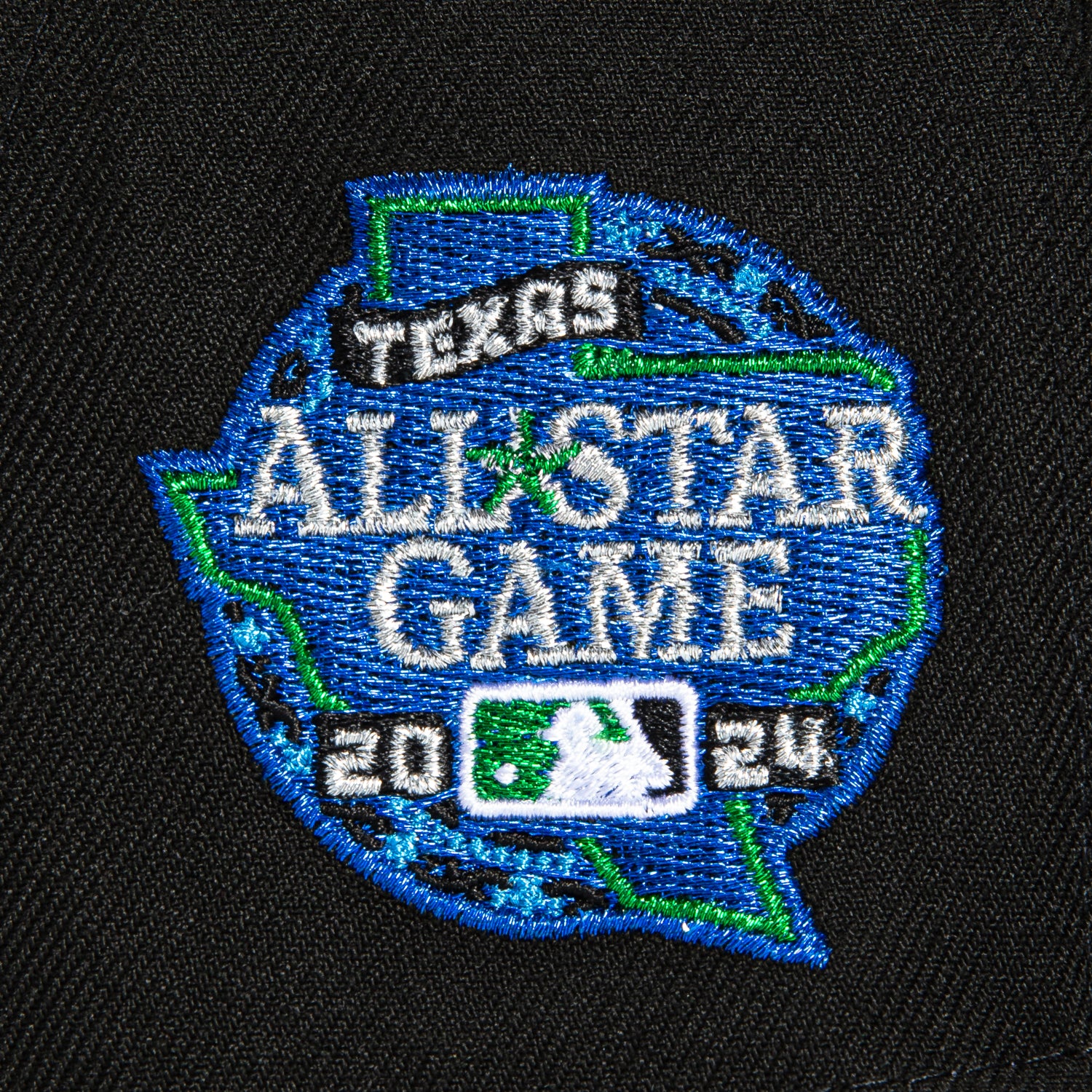 New Era 59Fifty Texas Rangers 2024 All Star Game Patch Snapback Hat - Black, Royal, Kelly - Official MLB Baseball Cap for Fans, Sports Enthusiasts & Streetwear Fashion
