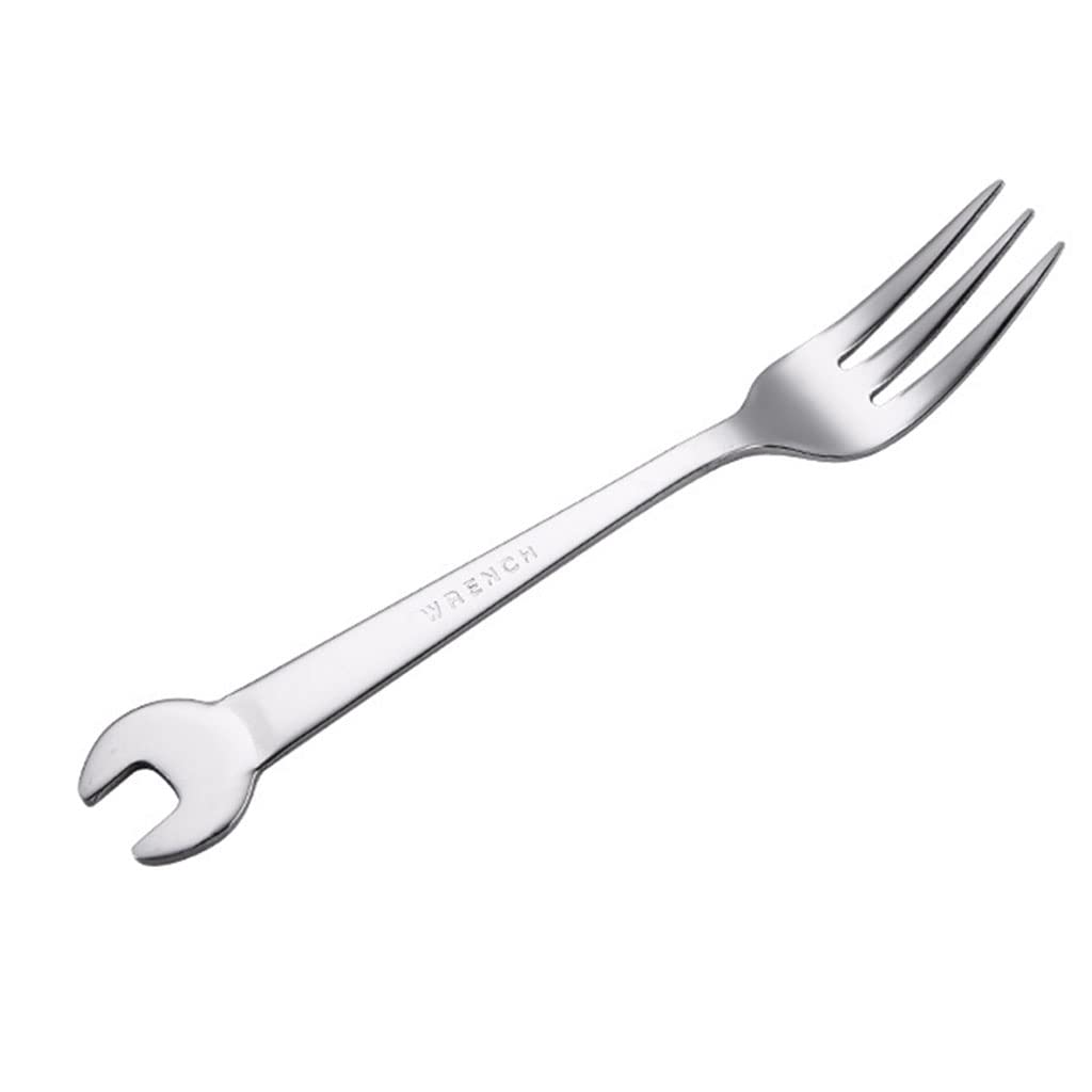 SOFEA Stainless Steel Wrench-Shaped Fork and Spoon Set - Unique Creative Dinnerware for Kitchen, Camping, and Outdoor Picnics