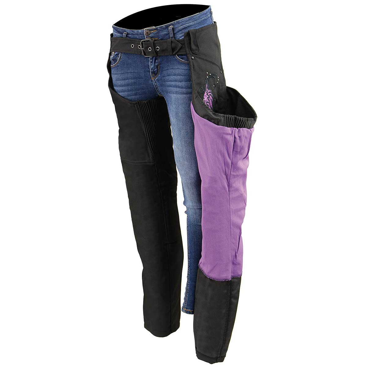 Milwaukee Leather Premium Textile Motorcycle Riding Chaps for Women - Small Size - Durable & Comfortable for Harley, Cruiser & Adventure Biking