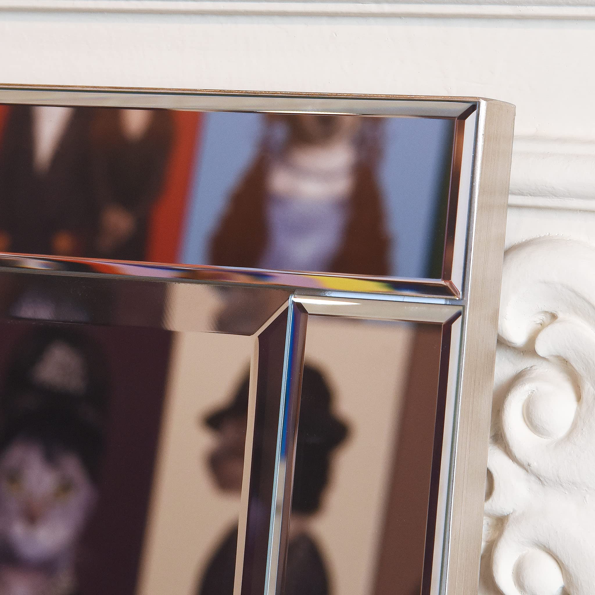 Empire Art Direct Modern Rectangle Wall Mirror with Solid Wood Frame - 1