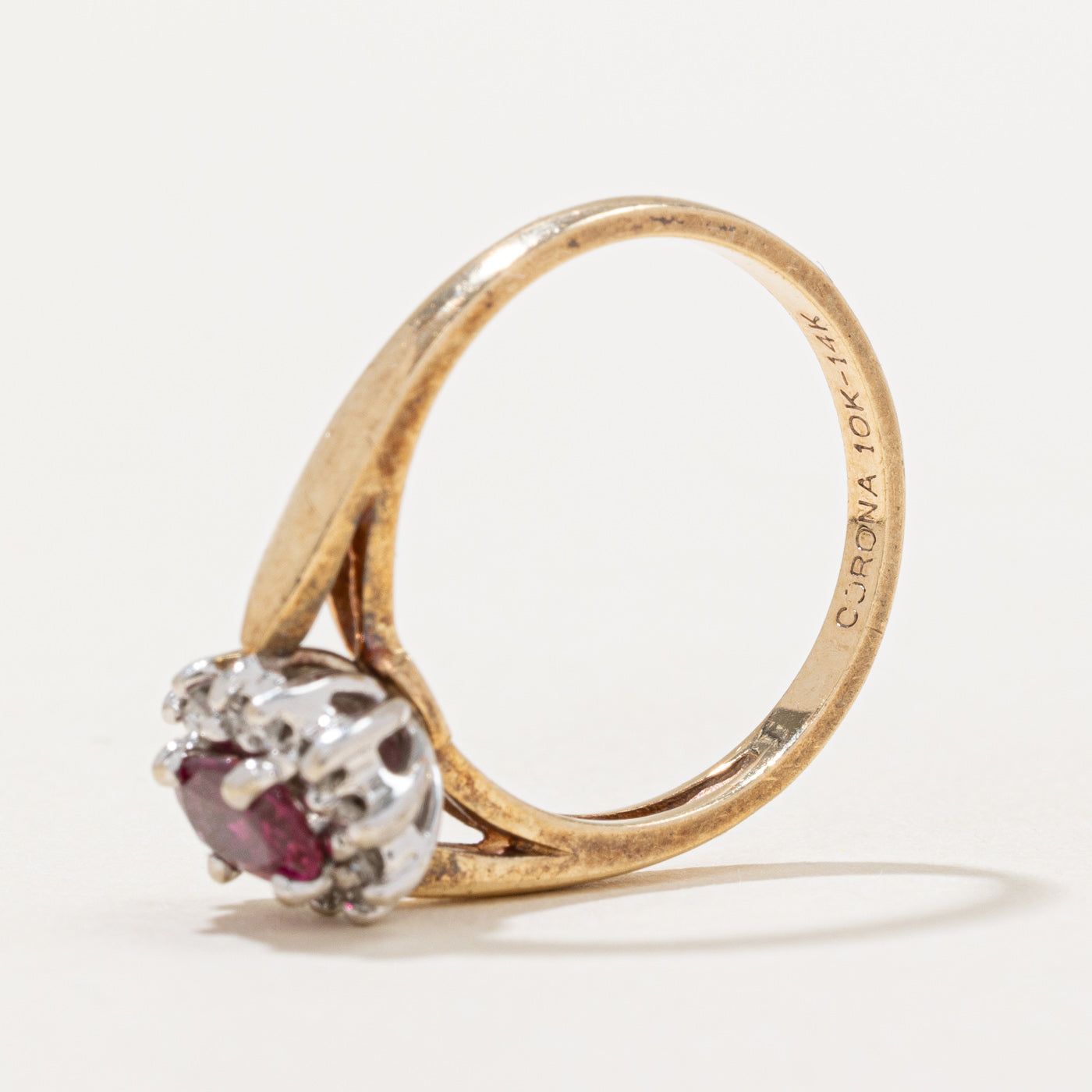 Exquisite 0.50ct Ruby & Diamond Halo Engagement Ring (0.10ctw) - Size 6 | Perfect for Anniversary Gifts, Valentine's Day & Proposal