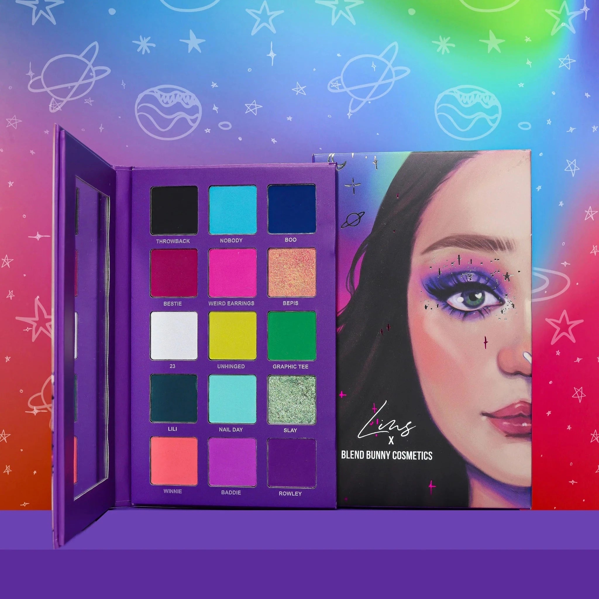 Lins x Blend Bunny Single Eyeshadow Palette - Vegan & Cruelty-Free Pressed Pigments for Stunning Eye Looks | Perfect for Everyday Wear, Special Occasions & Professional Makeup Artists
