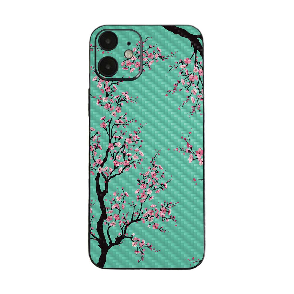 Carbon Fiber Skin for iPhone 12 - Cherry Blossom | Protective Durable Cover for Daily Use