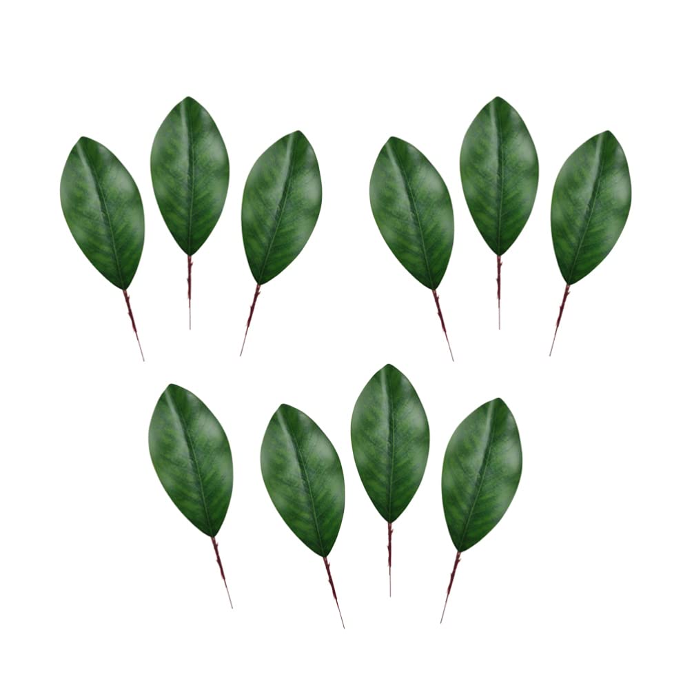 INOOMP Artificial Wreath 10pcs - Realistic Fake Greenery Leaves for Wedding Decor, Home Botanical Arrangement, Writable Signature Leaves - Perfect for Wedding Centerpieces, Door Wreaths & Table Decorations