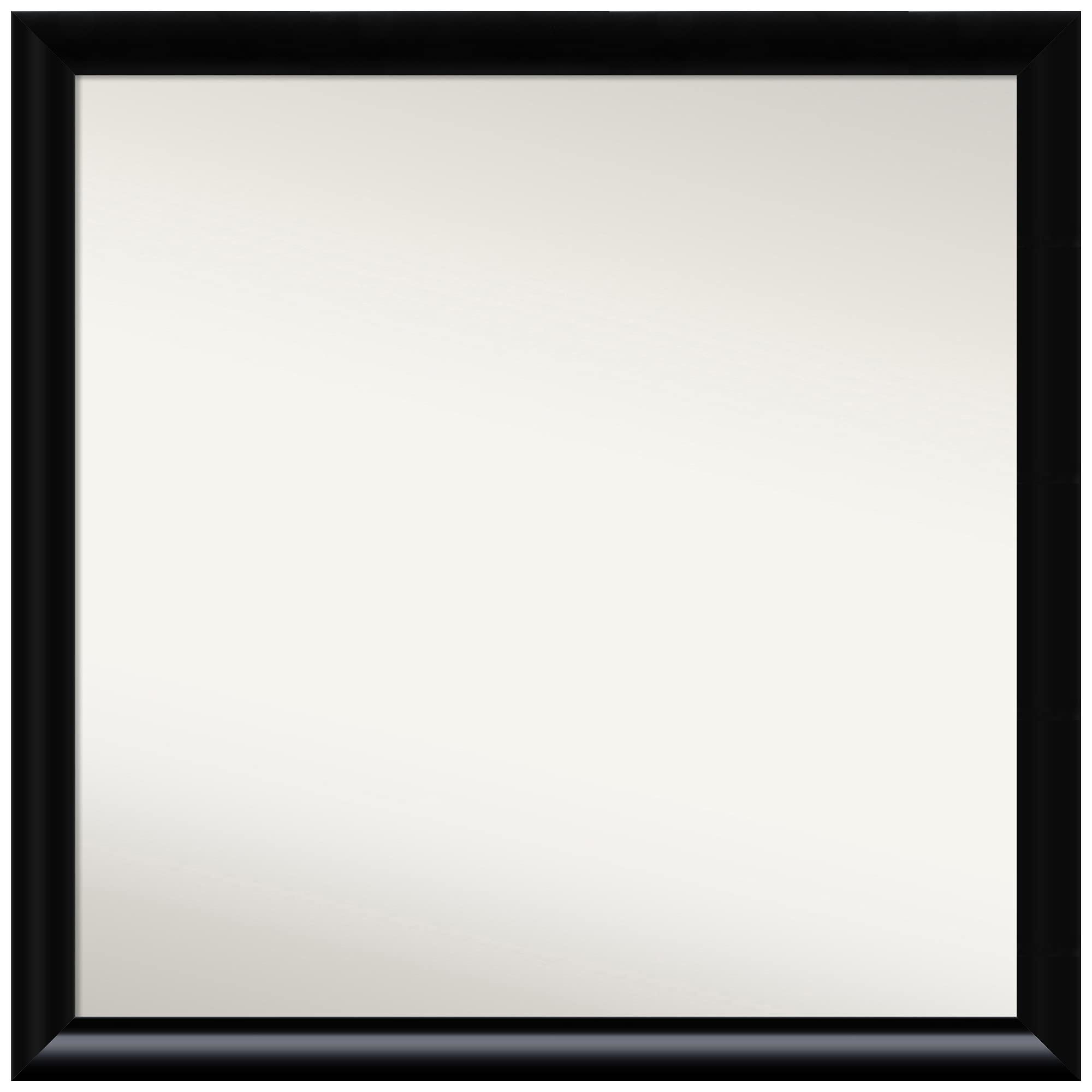 Amanti Art Non-Beveled Custom Wall Mirror 29x29 Inches - Steinway Black Scoop Frame - Bathroom, Living Room, Bedroom Decor - Various Sizes Available - Elegant Black Framed Mirror for Home & Office
