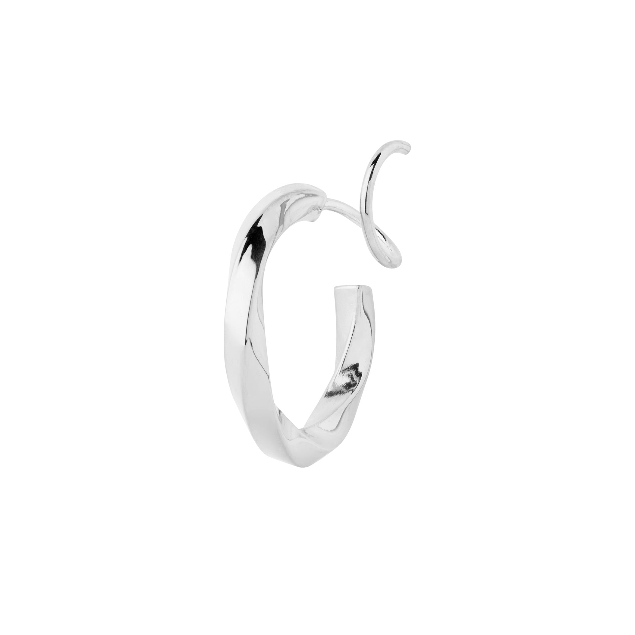 Marcelle Twirl Silver Earrings for Women - Elegant Dangle Hoop Earrings for Party, Wedding & Everyday Wear