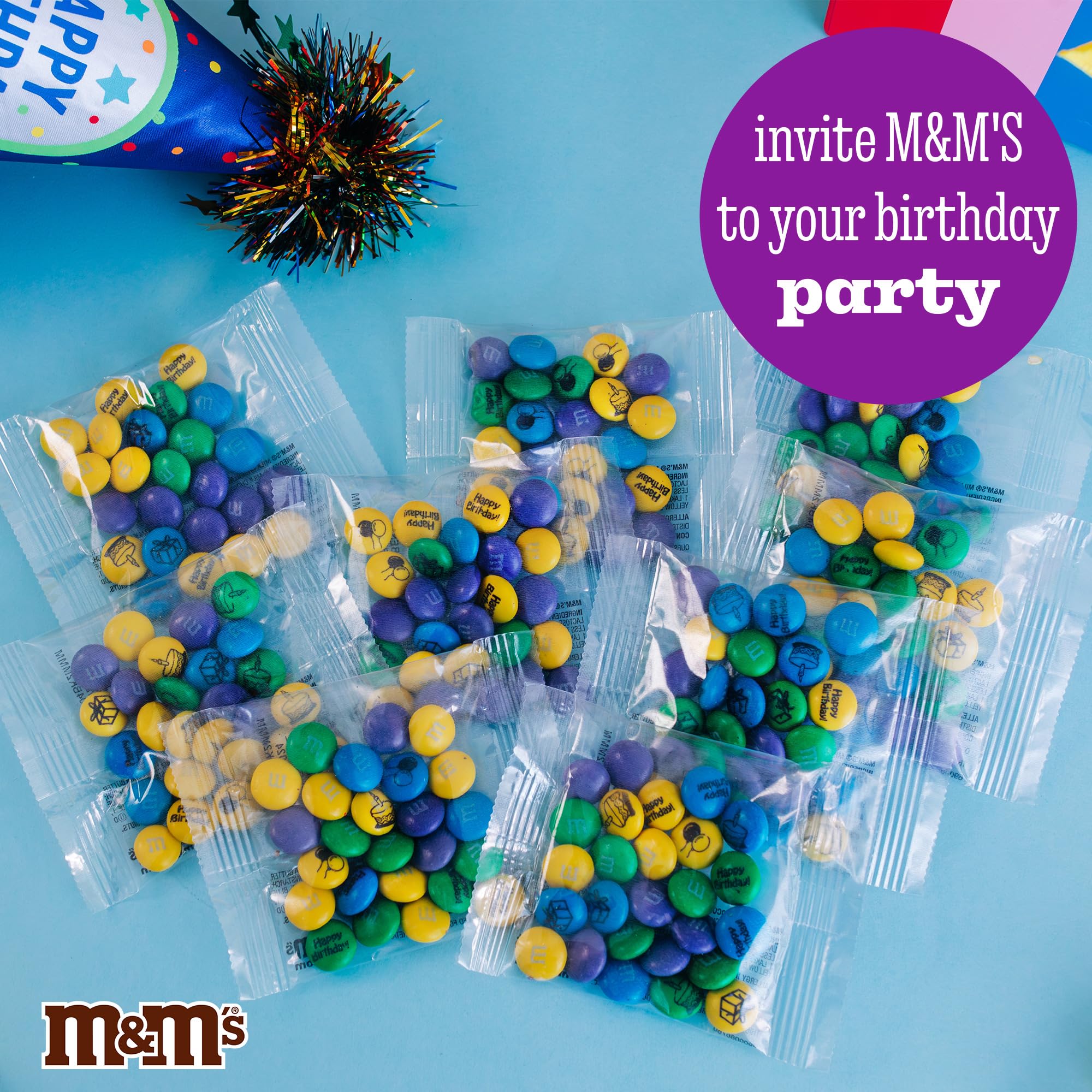 M&M'S Milk Chocolate Candy (20-Pack) - Perfect for Birthday Party Favors, Games & Giveaways | Bulk Chocolate Treats for Kids, Classroom Rewards & Holiday Celebrations