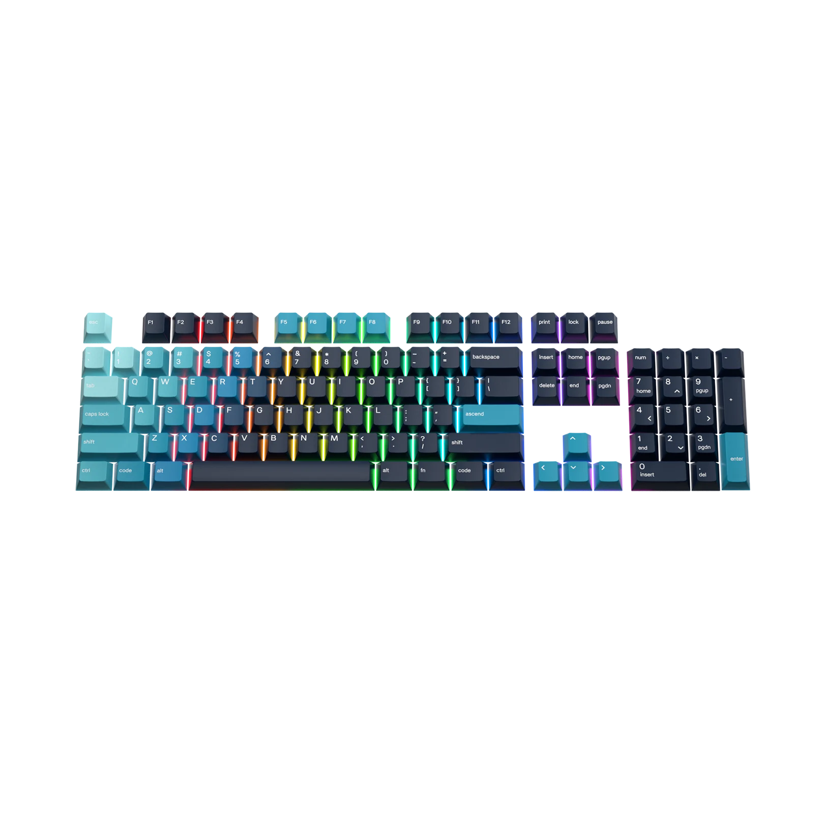 Celestial Ice Keycaps for Mechanical Keyboards - Custom Cherry MX Switches - Gaming & Typing Enhancer for PC & Mac - Perfect for Gamers, Programmers & Office Work