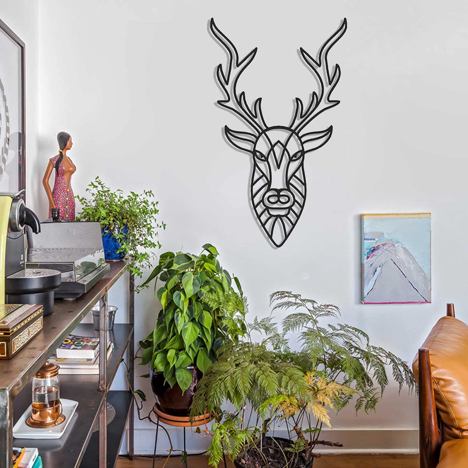 Deer Metal Wall Art - Modern Home Decor for Living Room & Bedroom