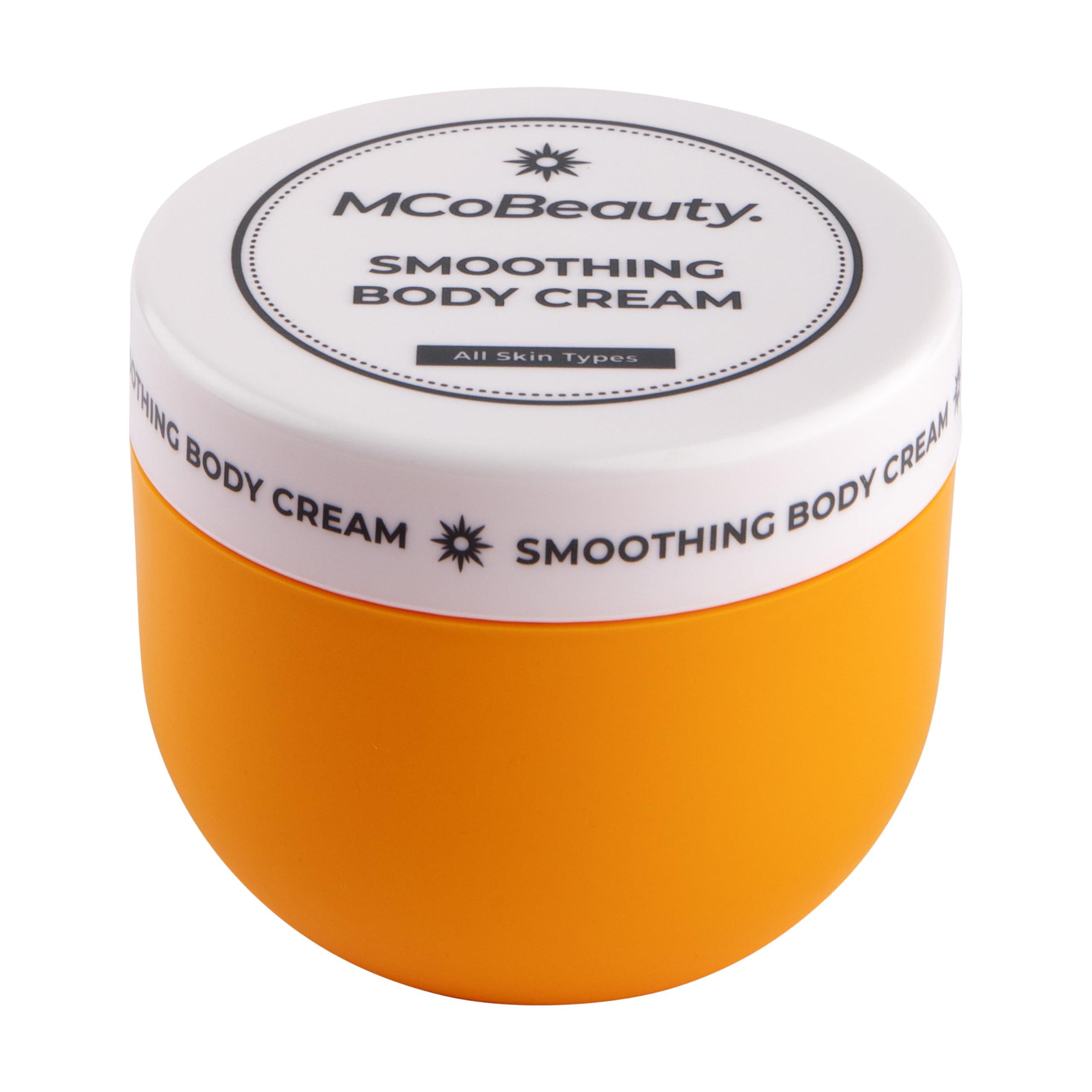 MCoBeauty Everyday Smoothing Body Cream with Caffeine, Cacao Extract, Shea Butter & Coconut Oil - Vegan & Cruelty Free Moisturizer for Dry Skin - Perfect for Daily Hydration & Post-Shave Care
