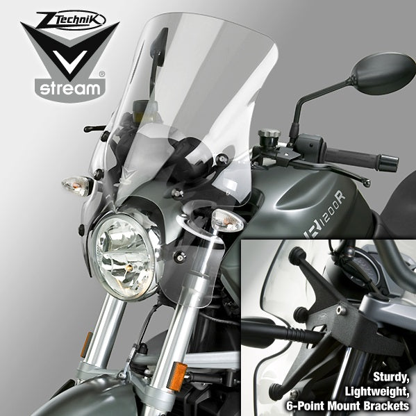 ZTechnik R1200R (2011-2014) VStream Sport Windshield - High Performance Motorcycle Windshield for BMW R1200R - Perfect for Touring, Commuting & Long Distance Riding