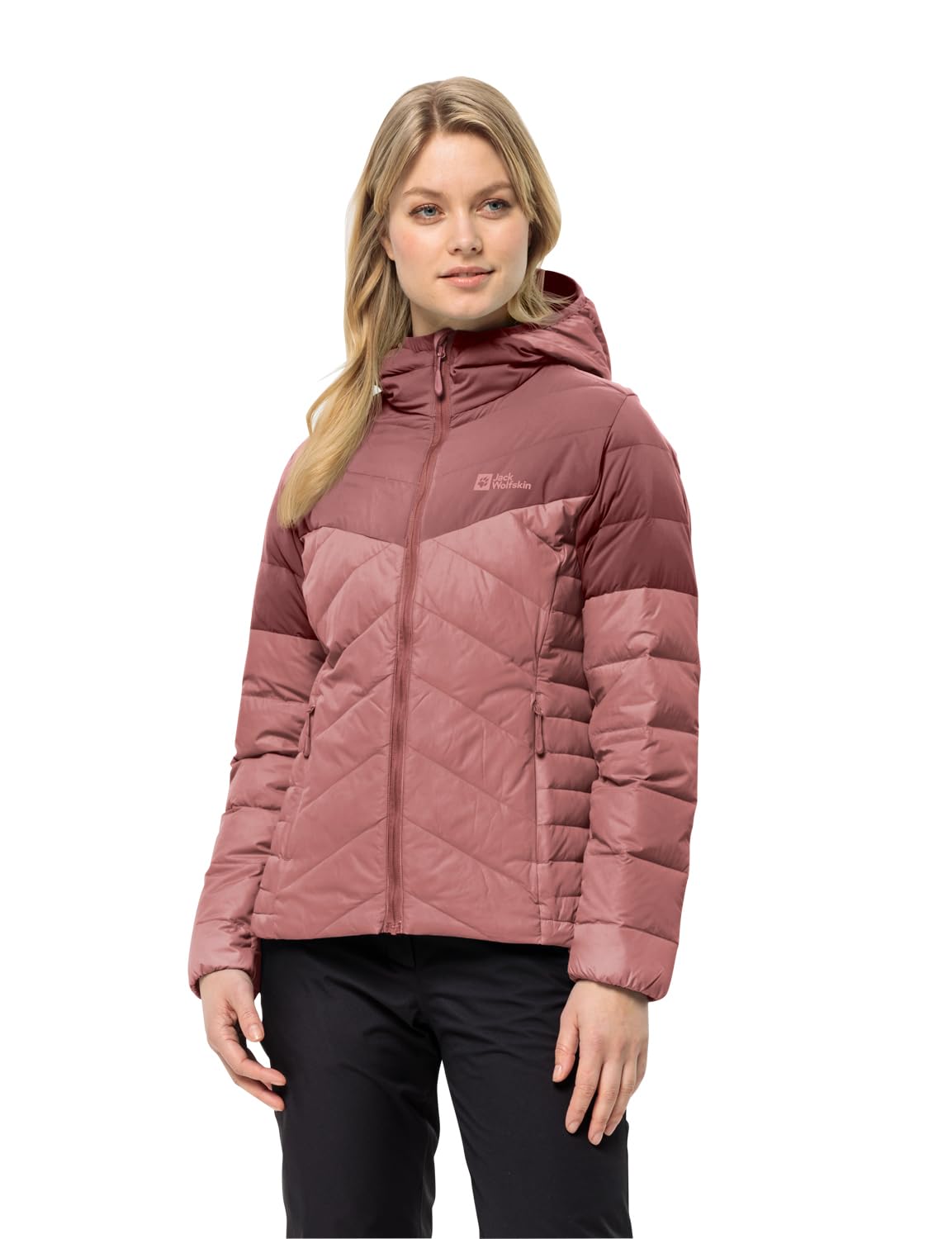 Jack Wolfskin Tundra Down Hooded Sweater Women's Winter Jacket - Warm Fleece-Lined Parka for Cold Weather, Hiking & Outdoor Activities