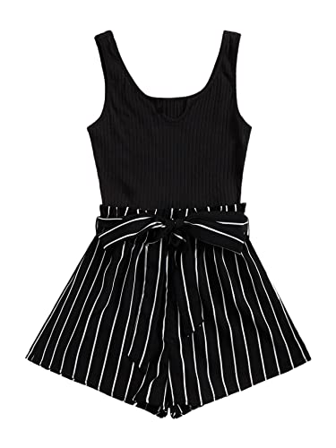 Striped Black White