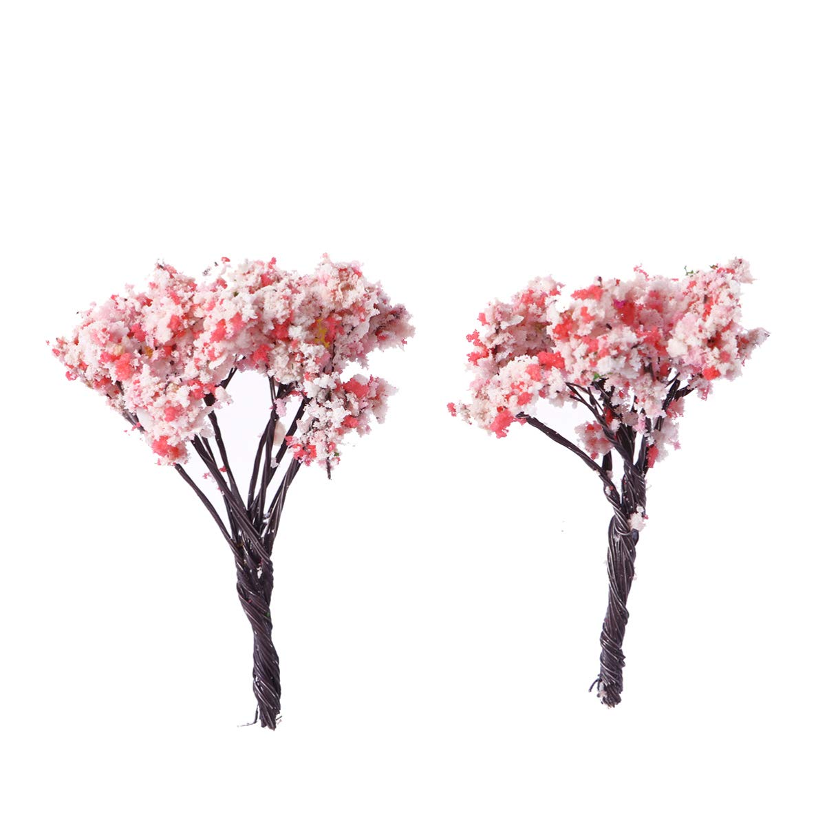 10pcs Realistic Mini Artificial Flower Trees - Cherry Blossom, Fairy Garden & Landscape Decor - Perfect for DIY Crafts, Home Decor, Wedding Centerpieces