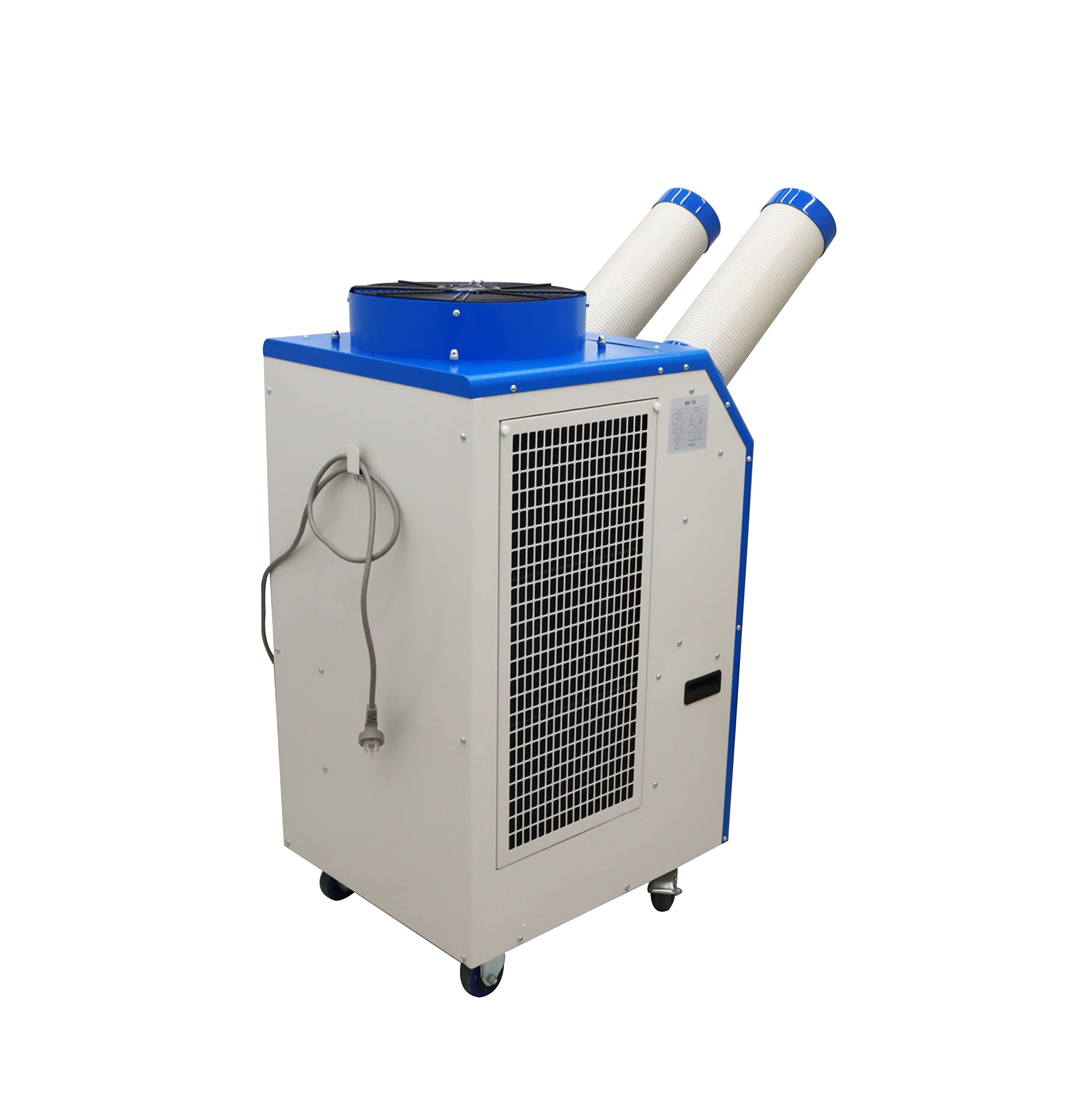 INTBUYING Portable Industrial Air Conditioner - 220V Mobile Spot Cooler with Dual Outlets for Workshop, Warehouse & Job Site Cooling | Heavy-Duty Workspace Climate Control Solution