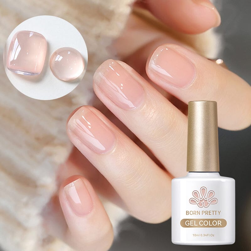 Jelly Nude Gel JN77 - 10ml Nail Polish for Natural Nude Look - Perfect for Manicures, Pedicures & Nail Art Designs