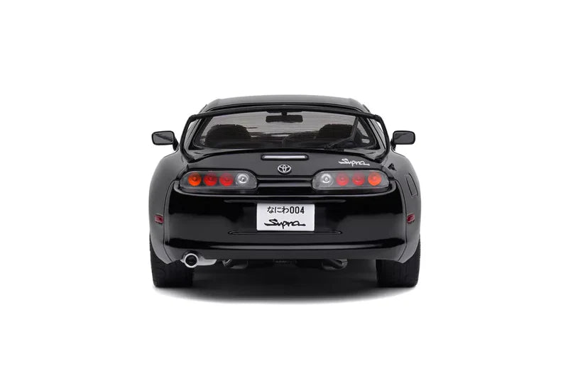 1:18 Scale Solido Toyota Supra MK4 (JZA80) 1993 Targa - Black Customized Diecast Model Car for Collectors & Display - Perfect for Car Enthusiasts, Office Desk Decor & Gift Ideas
