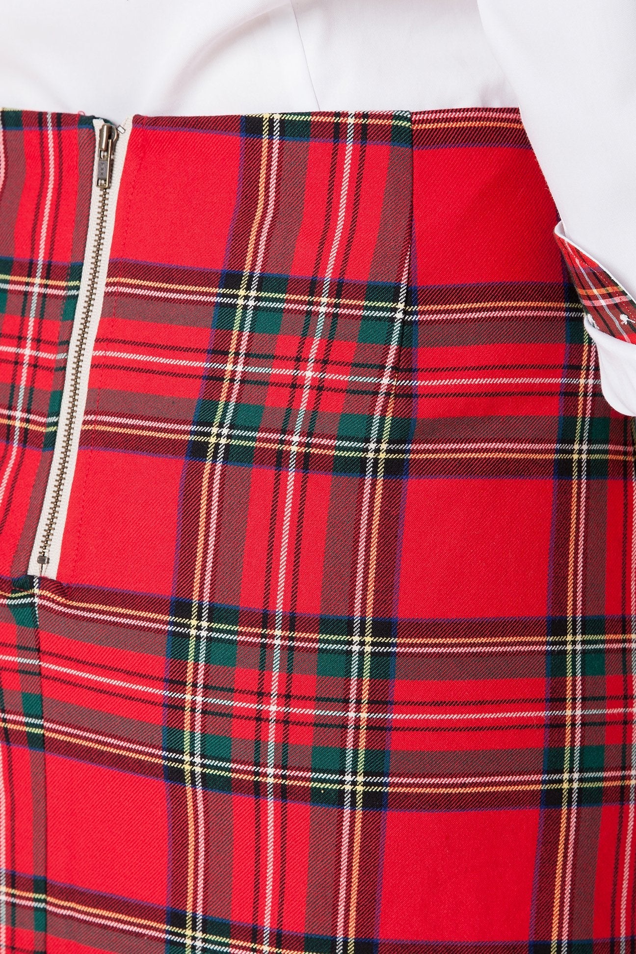 Stretch Twill Royal Stewart Tartan Plaid Skirt for Women - Comfortable & Stylish Skirt for Casual Wear, Office, and Parties
