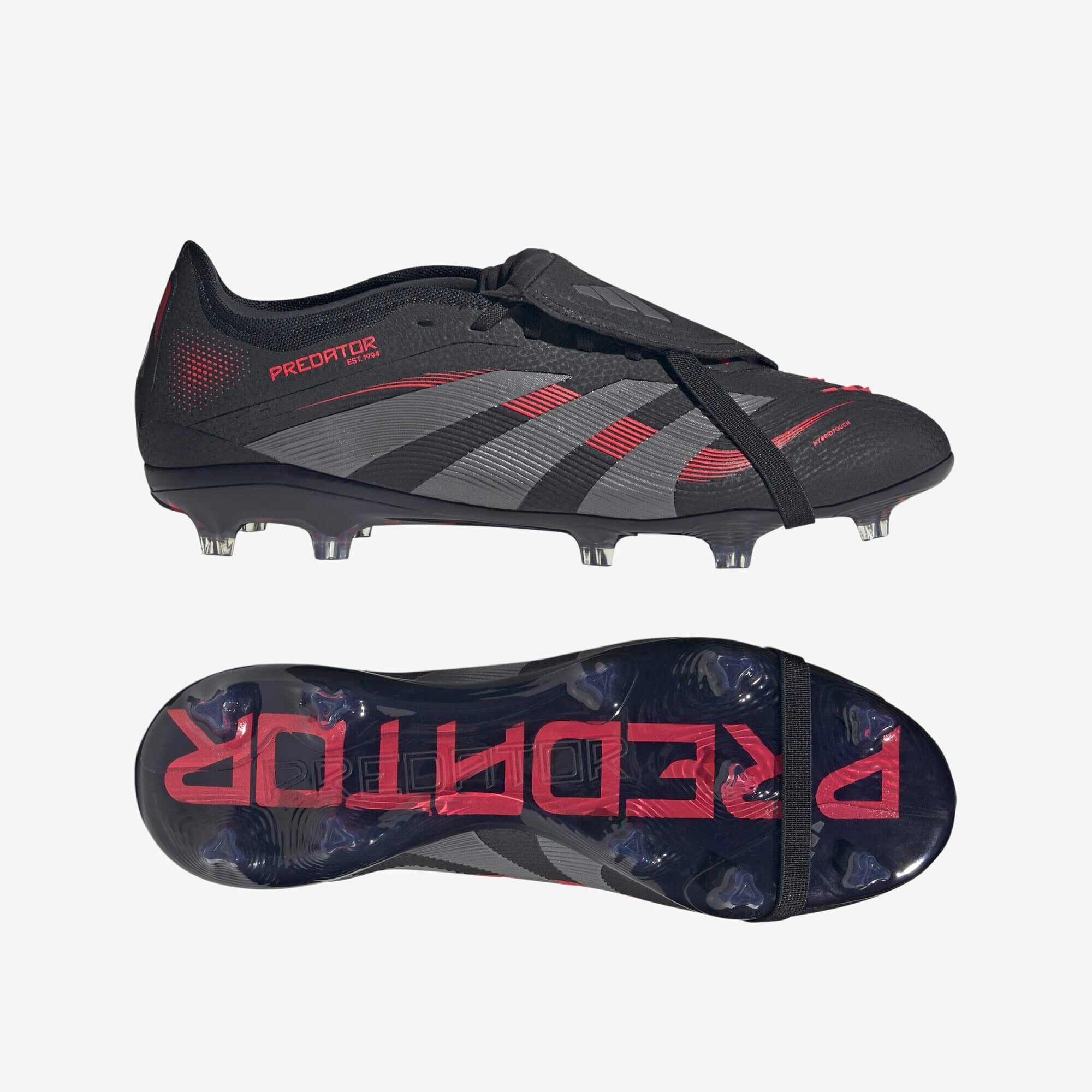 Adidas Predator Pro Fold Over Tongue Soccer Cleats - Lightweight Football Shoes for Men with Enhanced Grip - Perfect for Turf, Grass & Indoor Matches