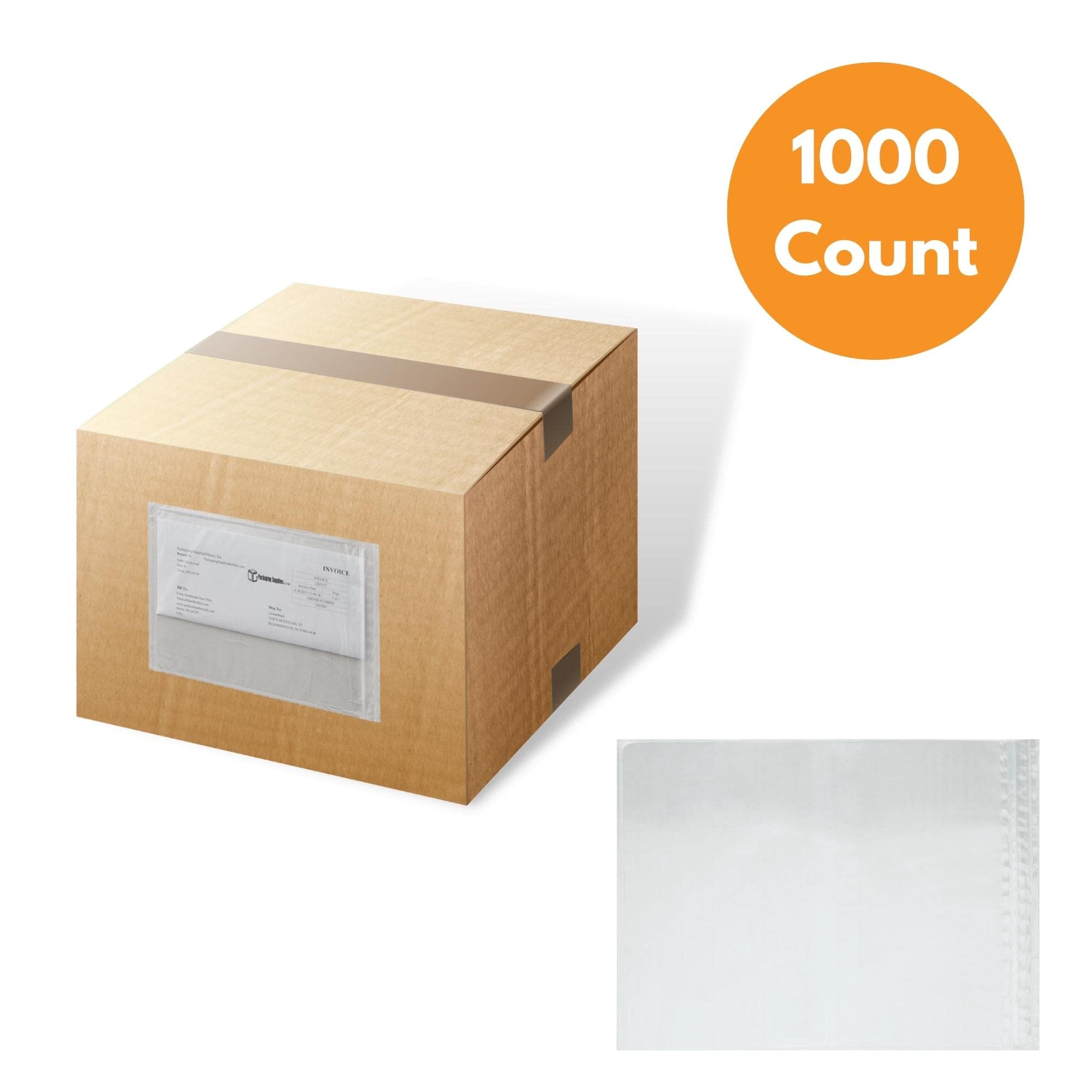 MMBM Clear Packing List Envelopes 6x9 Inch - 1000 Pack Reclosable Side Loading Adhesive Document Holders for Shipping Invoices | Transparent No Print | Perfect for E-commerce, Retail & Office Organization