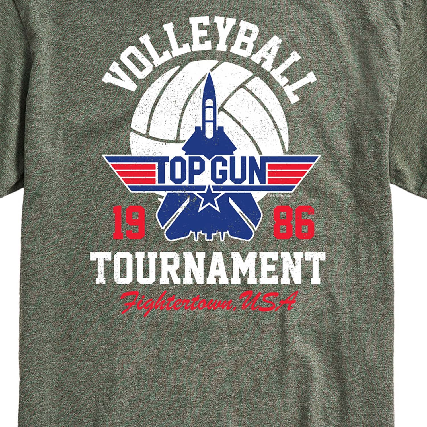 HYBRID APPAREL Men's Top Gun Volleyball Tournament Graphic T-Shirt - Short Sleeve Casual Tee for Sports Fans & Movie Lovers - Perfect for Gym, Beach, and Everyday Wear