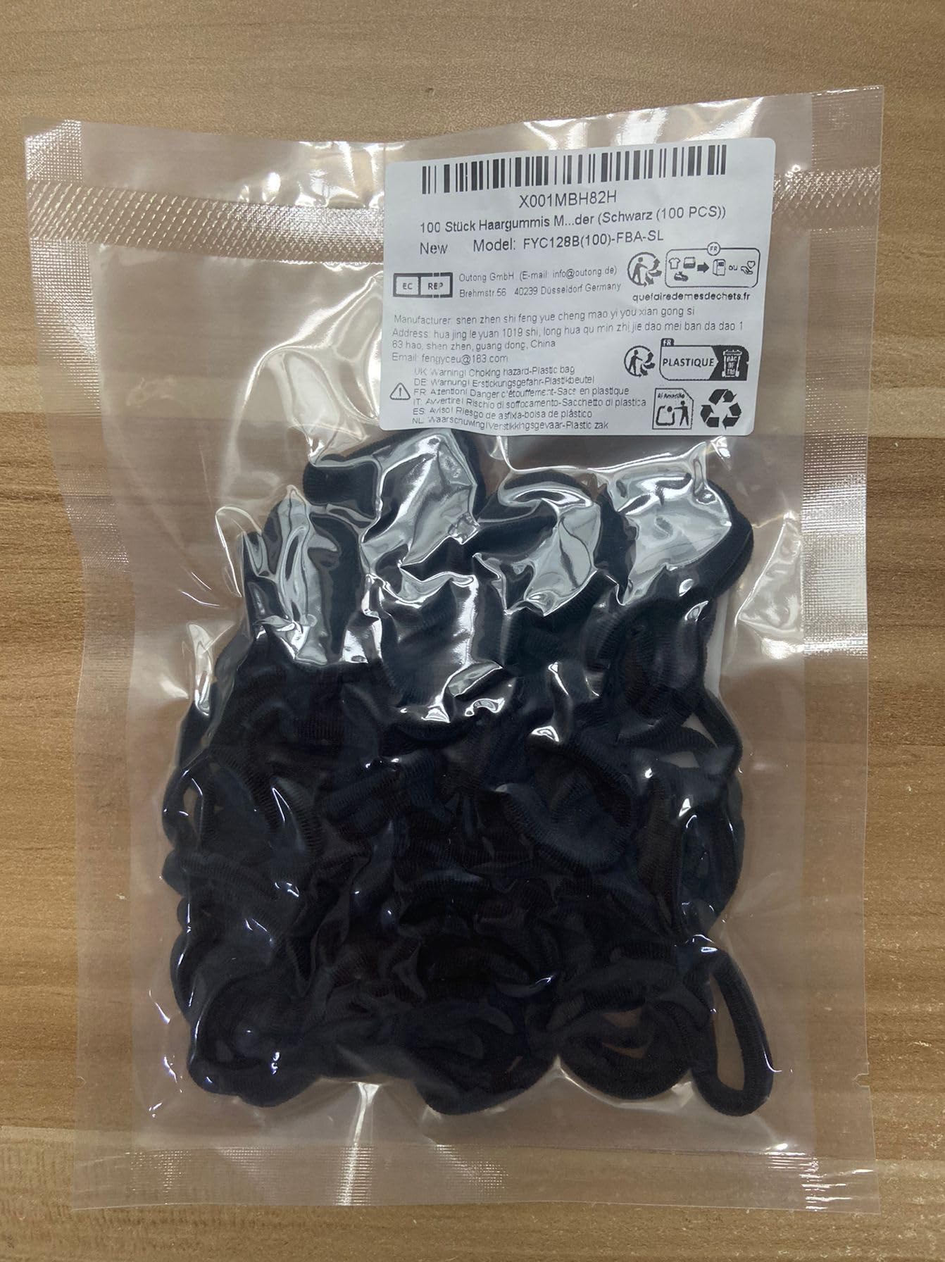 100 Pcs Soft Black Baby Hair Ties - Tiny Elastic Rubber Bands for Toddler Girls | Gentle Ponytail Holders for Newborns & Kids | Perfect for Daily Use, School, Parties & Photo Shoots
