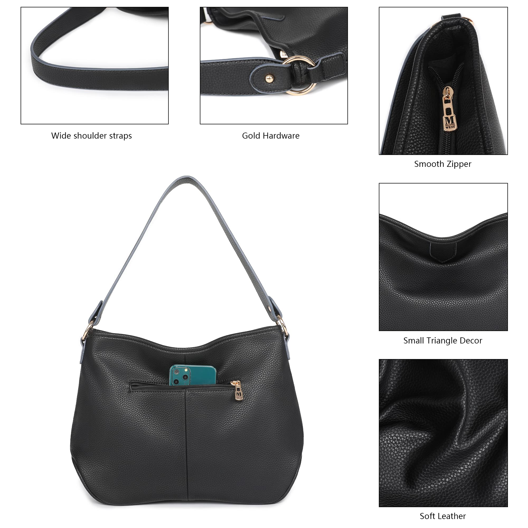 Montana West Soft Hobo Bags for Women - Stylish Leather Shoulder Purse & Handbag Satchel - Perfect for Work, Travel & Everyday Use