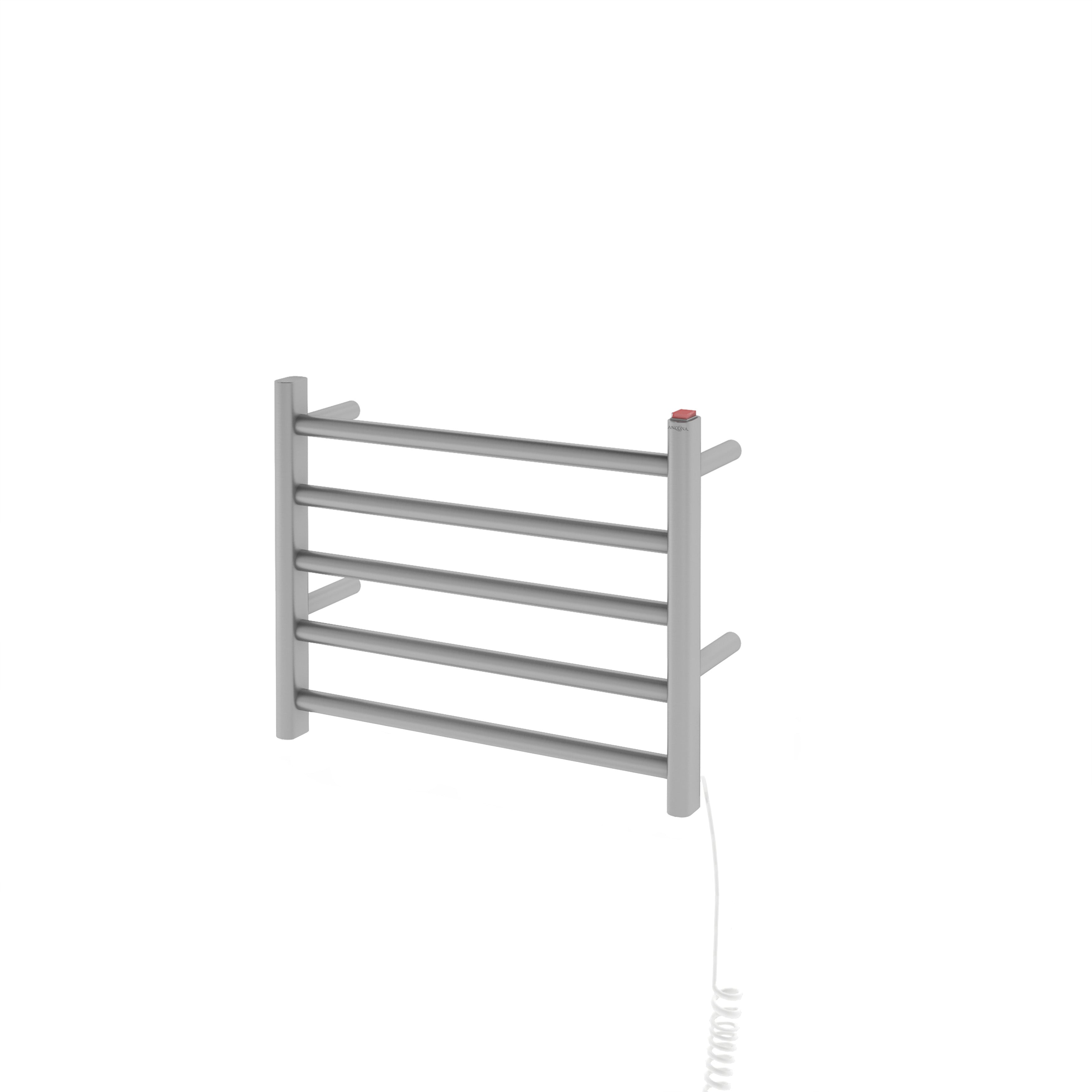 Premium Prima Dual 5 Bar Hardwired & Plug-in Electric Towel Warmer - Brushed Stainless Steel Finish | Fast Heating Bathroom Luxury for Spa, Hotel & Home Use