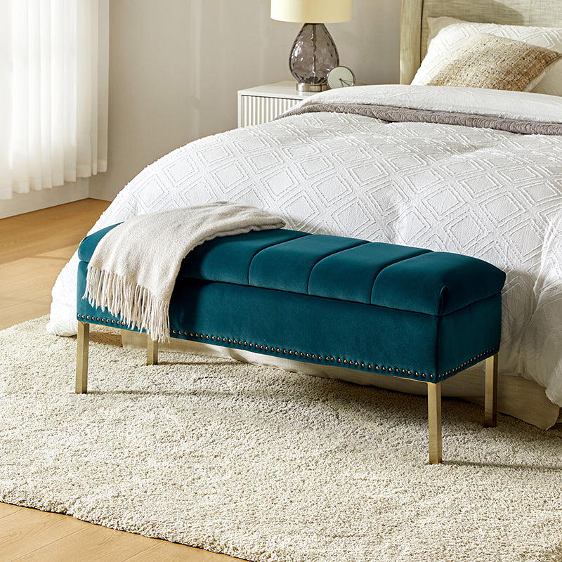 Egmund Upholstered Flip Top Storage Bench - Stylish Ottoman with Hidden Storage for Bedroom, Living Room & Entryway - Perfect for Home Organization & Extra Seating