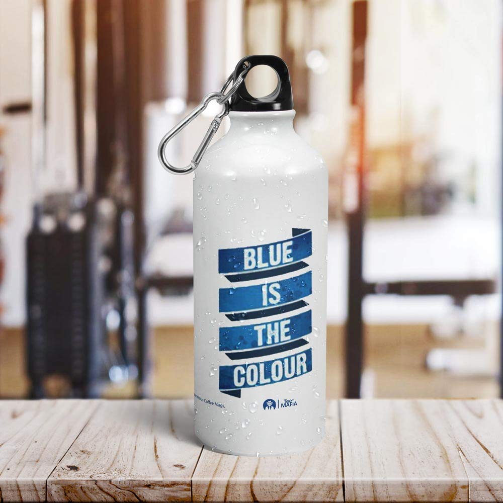 Tee Mafia® Chelsea FC Printed Sports Water Bottle - 600ml Insulated Stainless Steel Sipper Bottle for Football Fans, Gym & Outdoor Activities | Hazard Design, Blue Color, Leakproof & Durable