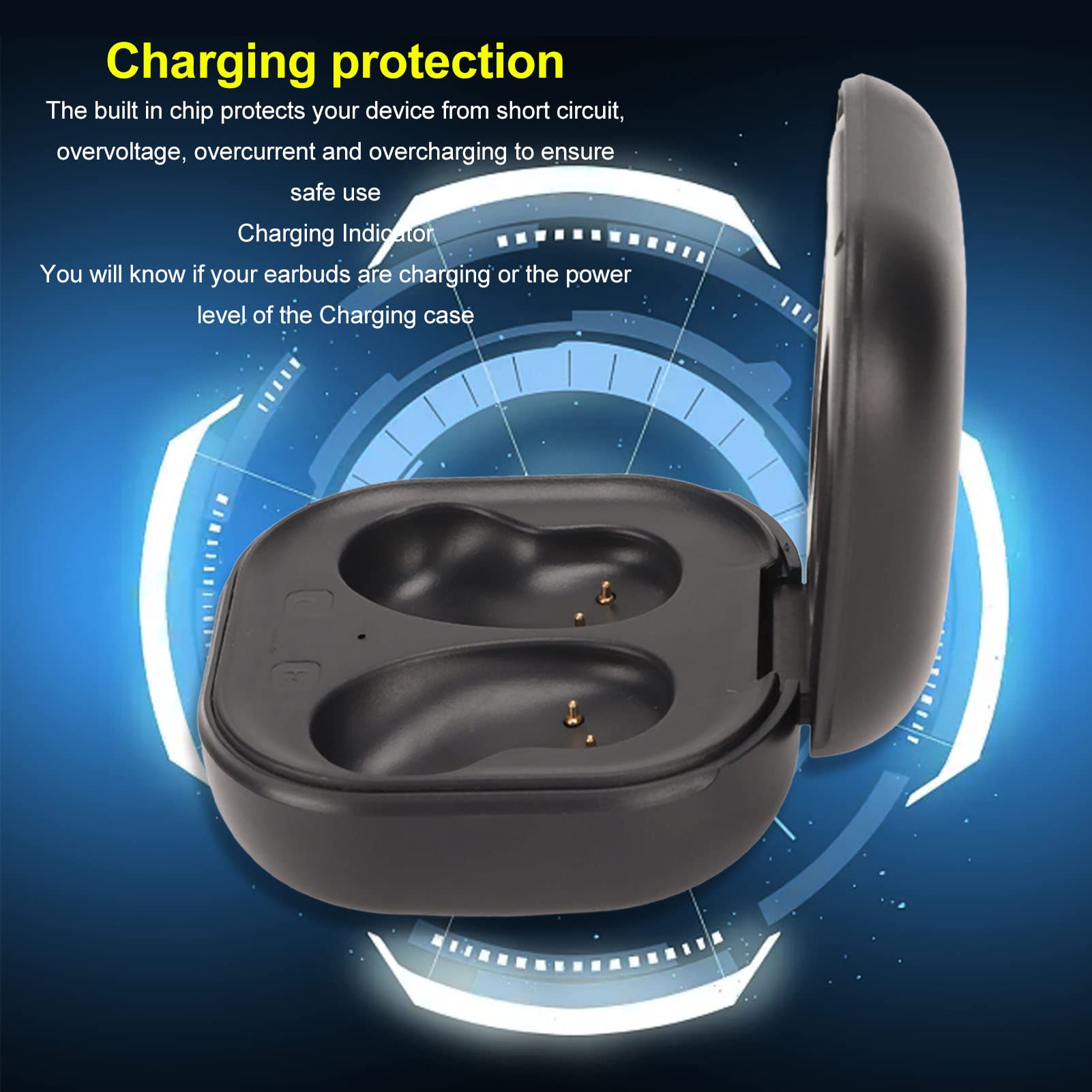 Samsung Galaxy Buds Live SM-R180 Wireless Charging Case Replacement - Type C & Wireless Charging Travel Case for Samsung Earbuds | Perfect for Travel, Gym & Daily Use