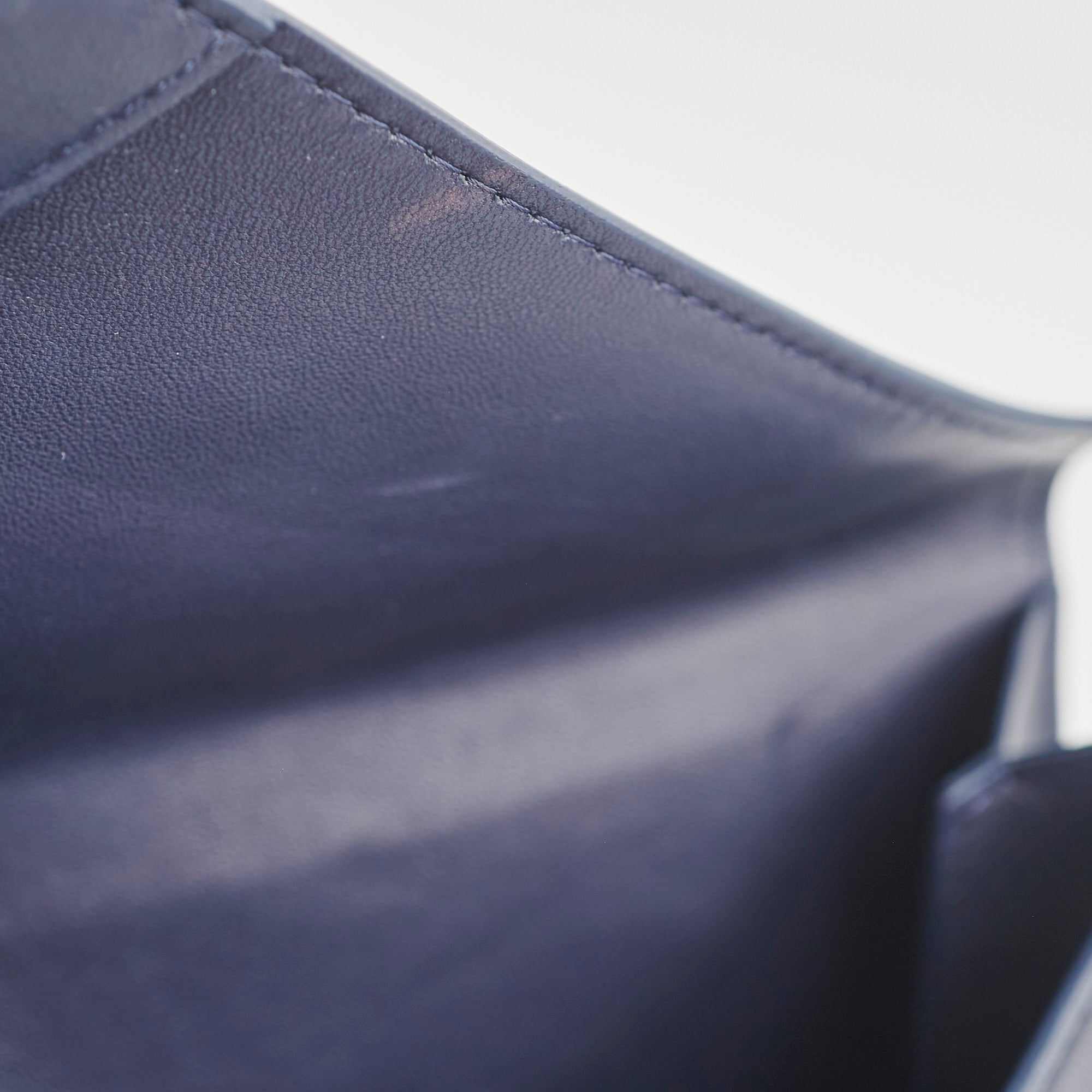 Chanel Navy Blue Leather Envelope Clutch Bag for Women - Elegant Evening Purse for Parties, Weddings & Special Occasions
