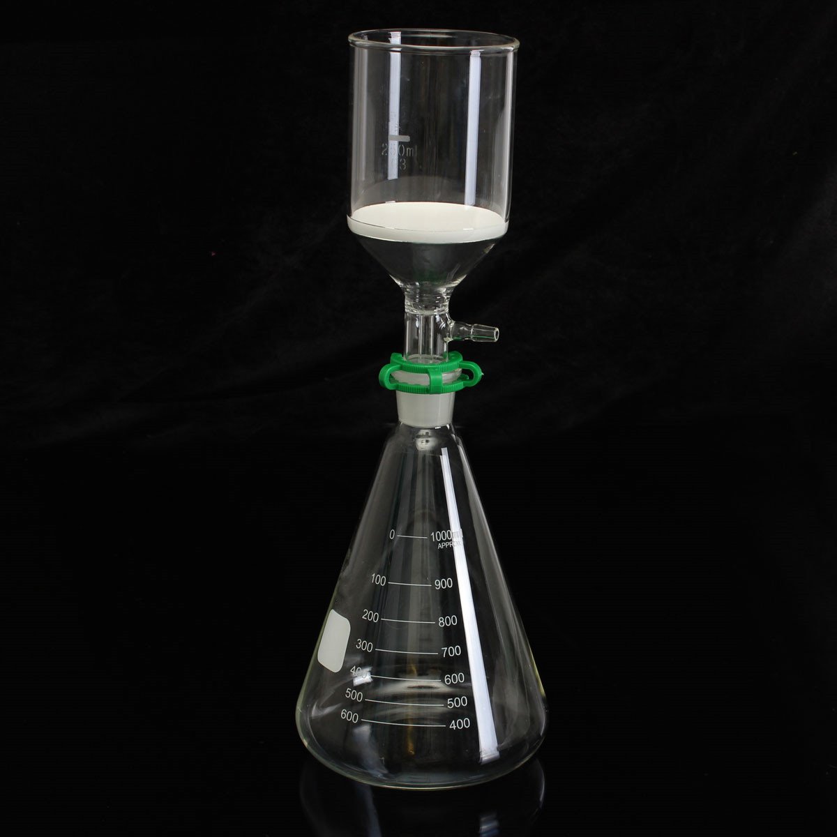 Glass Vacuum Filtration Kit - 250ml Buchner Funnel & 1000mL Flask for Lab Use