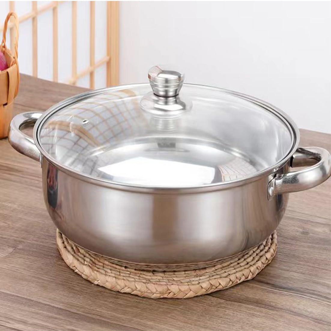 3.0 Quart Stainless Steel Steamer Pot with Lid - 2-Tier Food Steamer for Vegetables, Seafood, Pasta & More | Durable 8.5 x 7.3 Inch Cooking Steamer for Healthy Meals, Soups & Stews | Perfect for Home Kitchens & Meal Prep