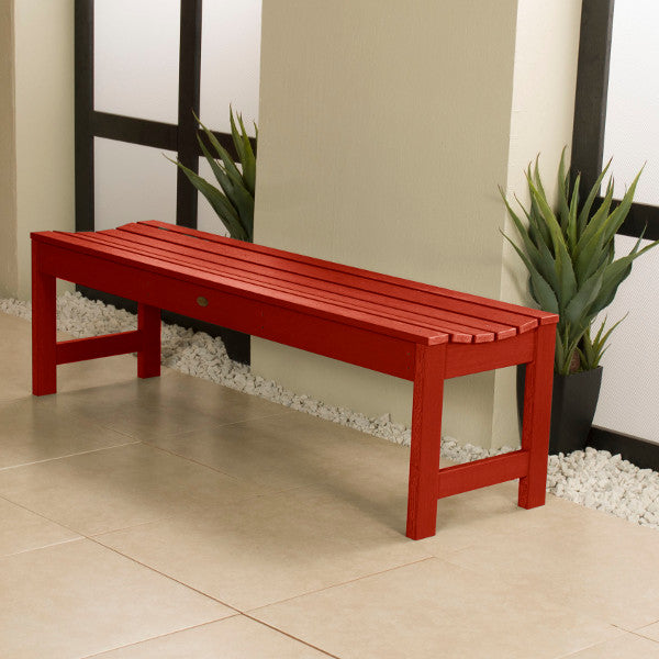 Lehigh Backless Synthetic Wood Picnic Bench - Durable Outdoor Dining Table for Patio, Garden & Park - Perfect for BBQs, Camping & Family Gatherings